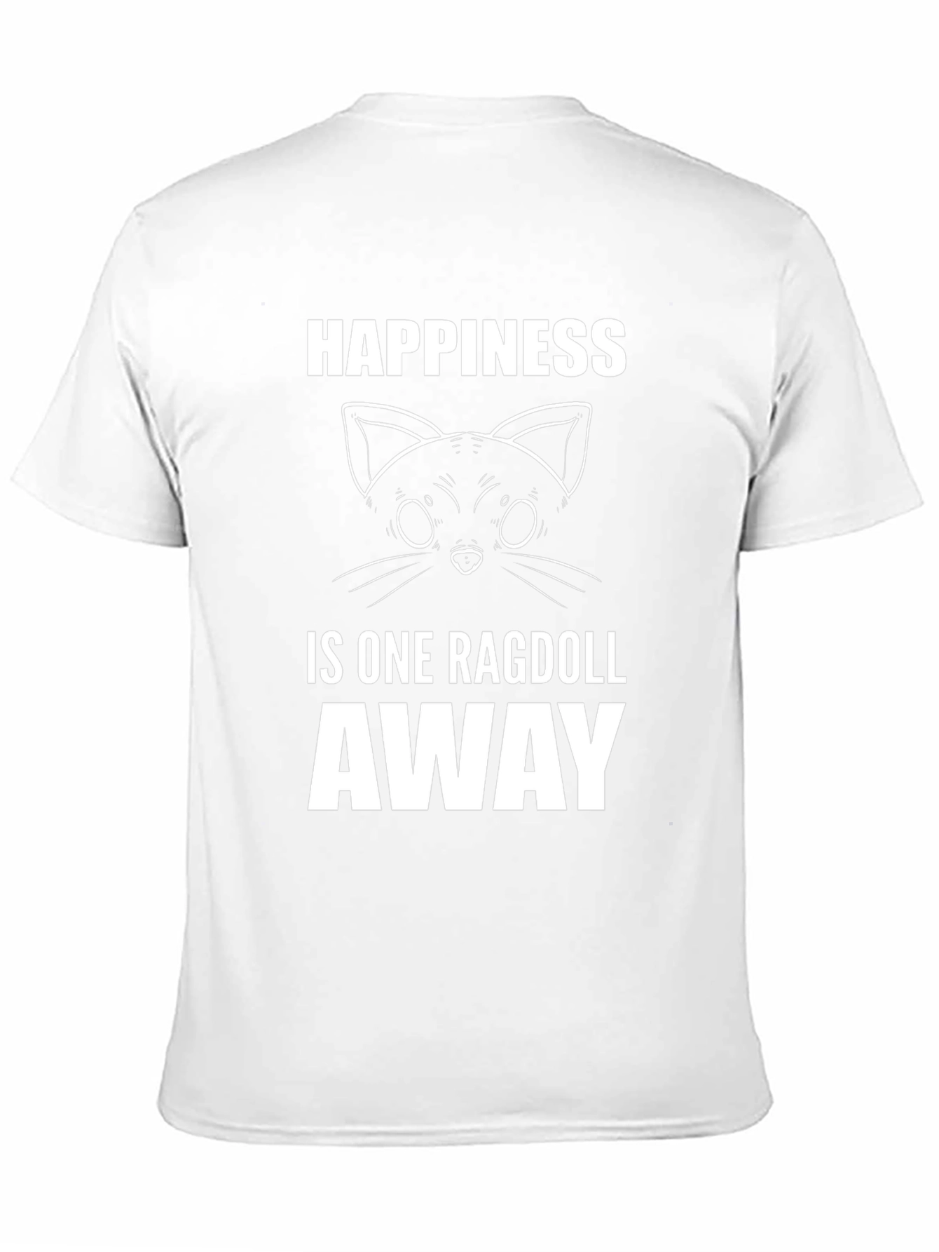 Happiness Ragdoll Cat T-Shirt Mens Black Graphic Tee