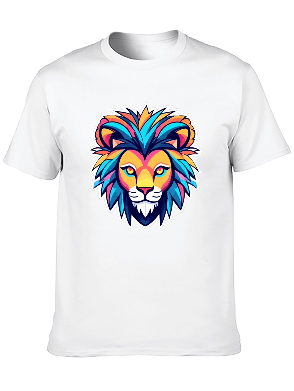 Lion Graphic Black T-Shirt - Bold Animal Design