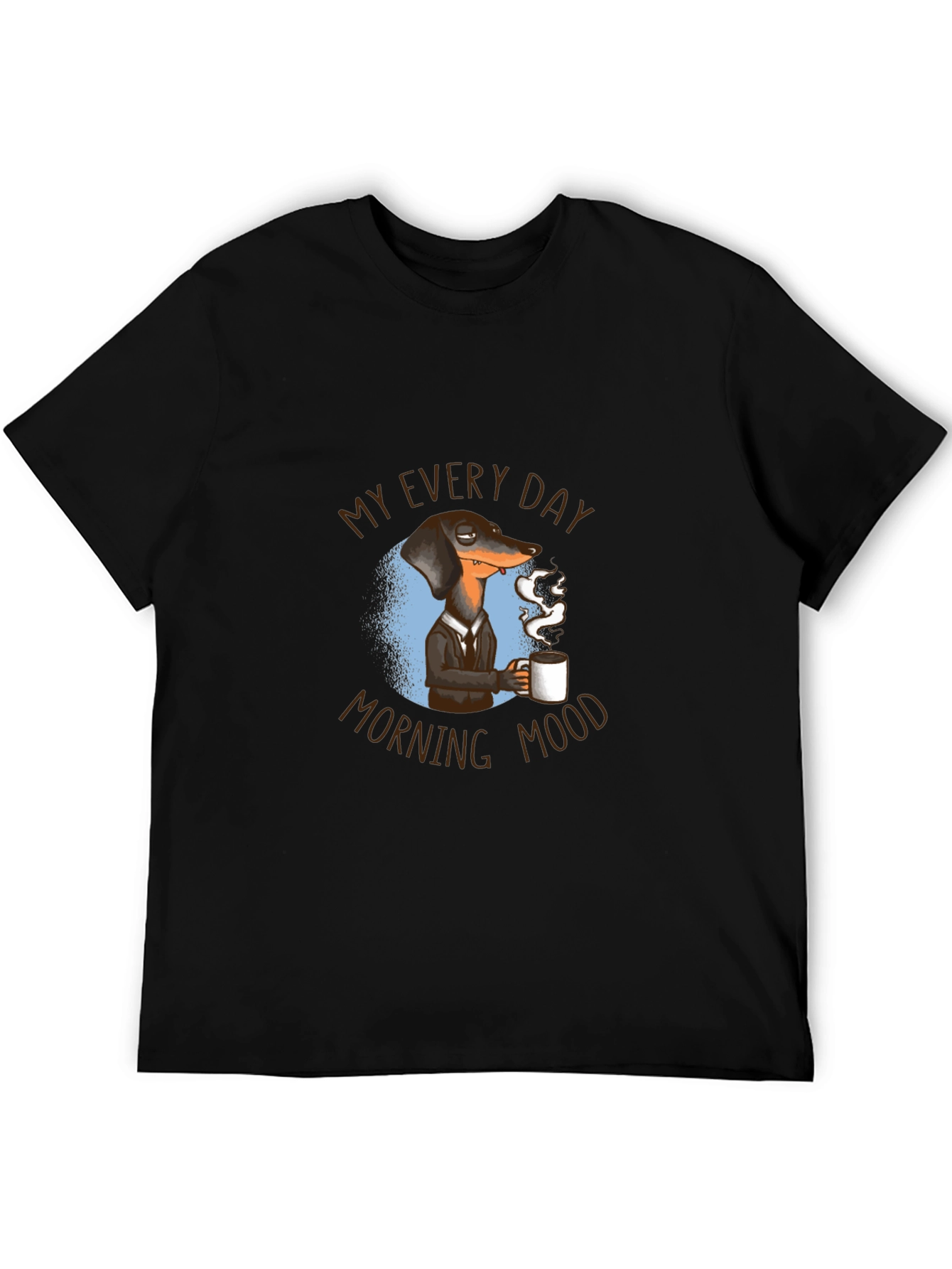 Dachshund Coffee T-Shirt - My Everyday Morning Mood Tee