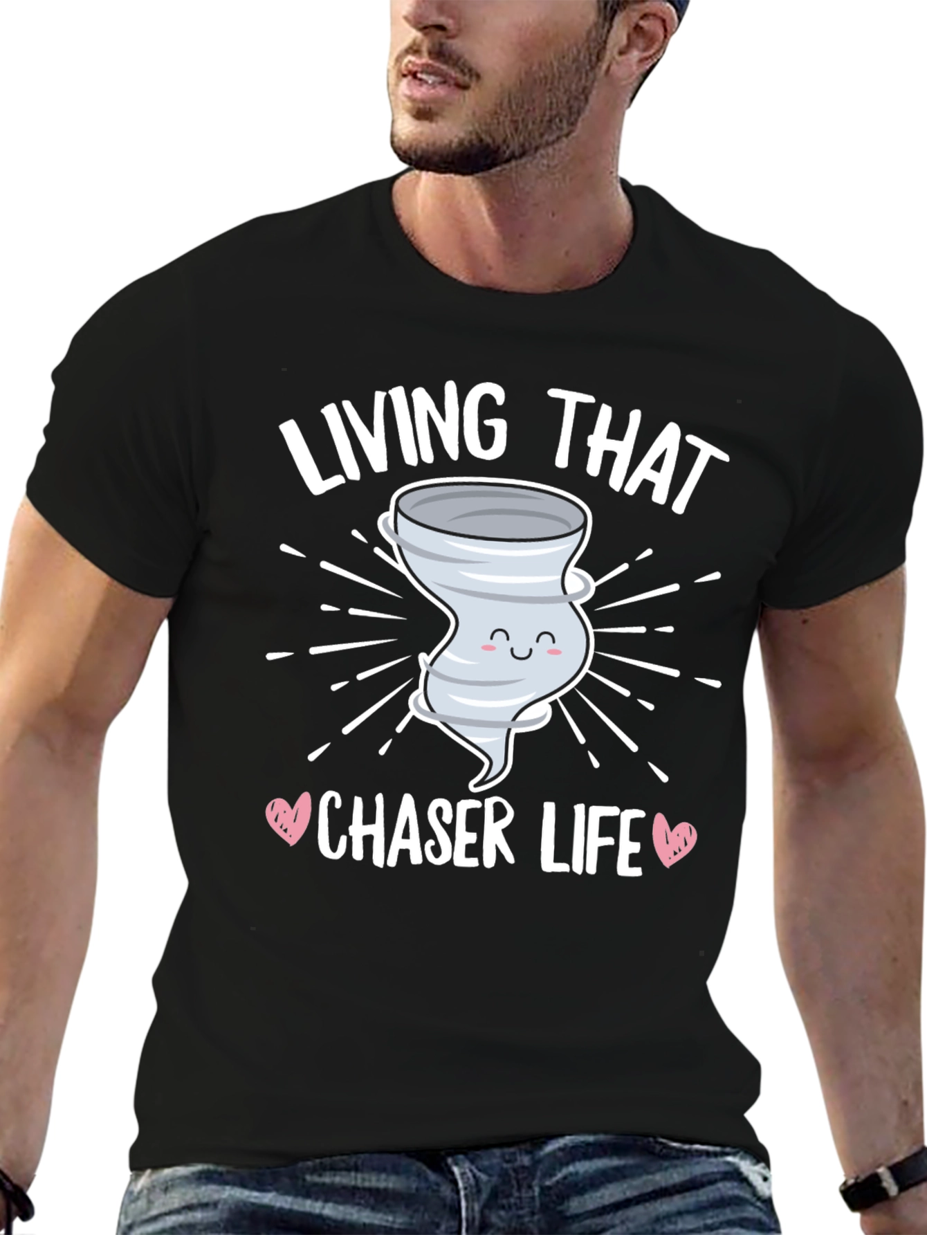 Living That Chaser Life T-Shirt Tornado Design