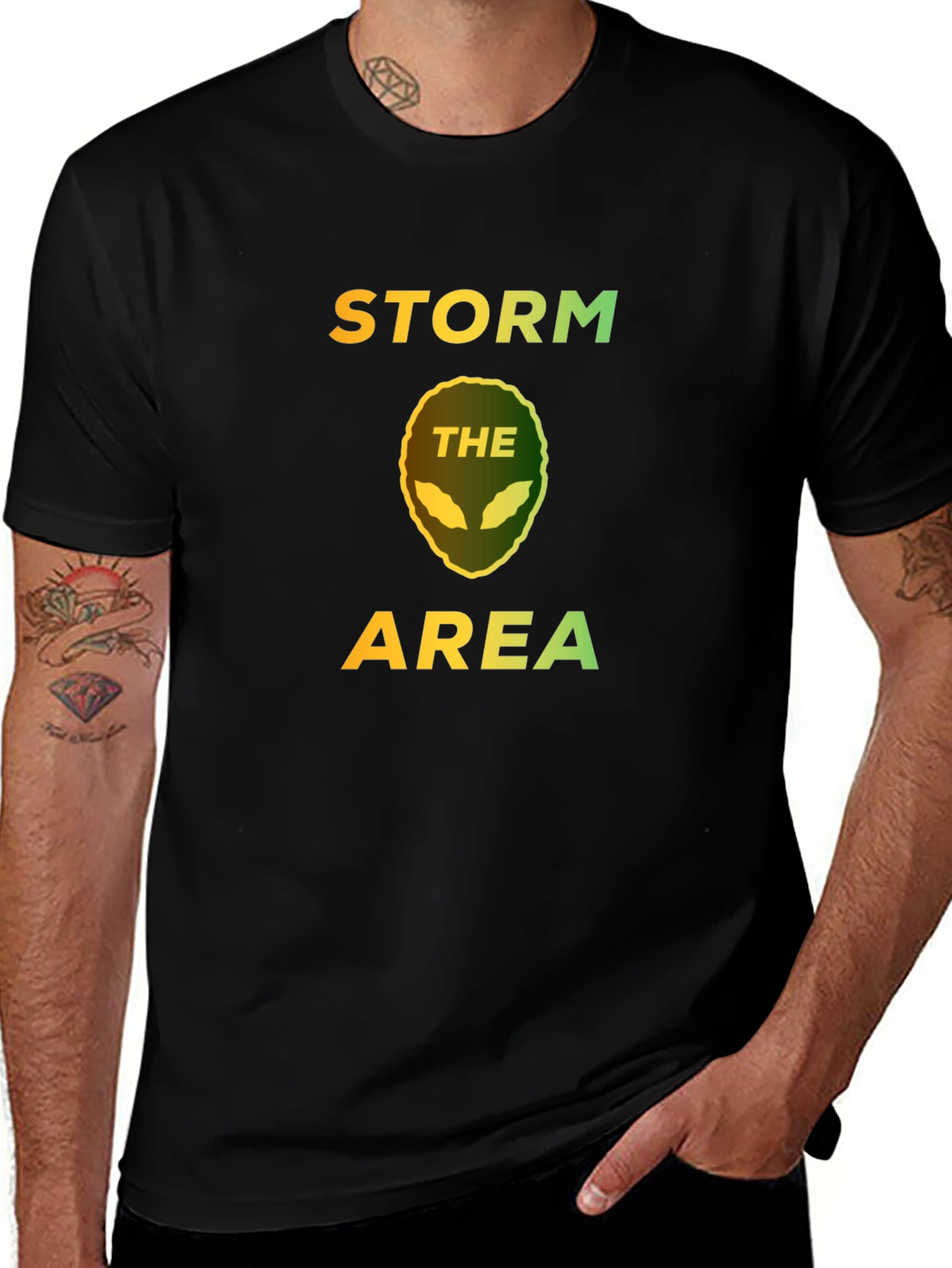 Storm the Area Alien Graphic T-Shirt