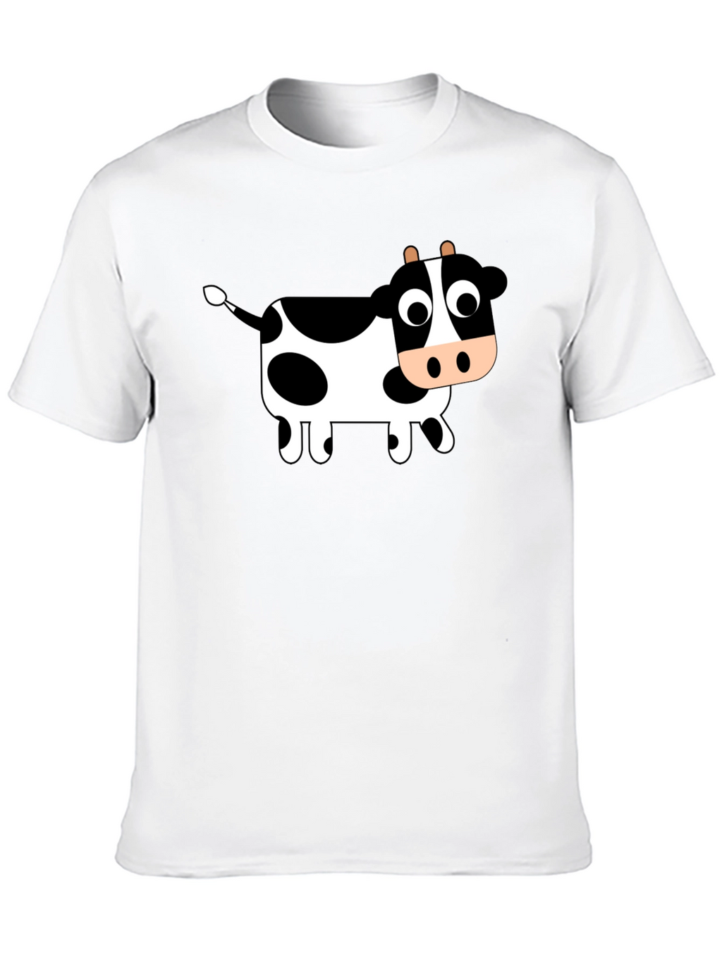 Cute Cow Graphic Black T-Shirt