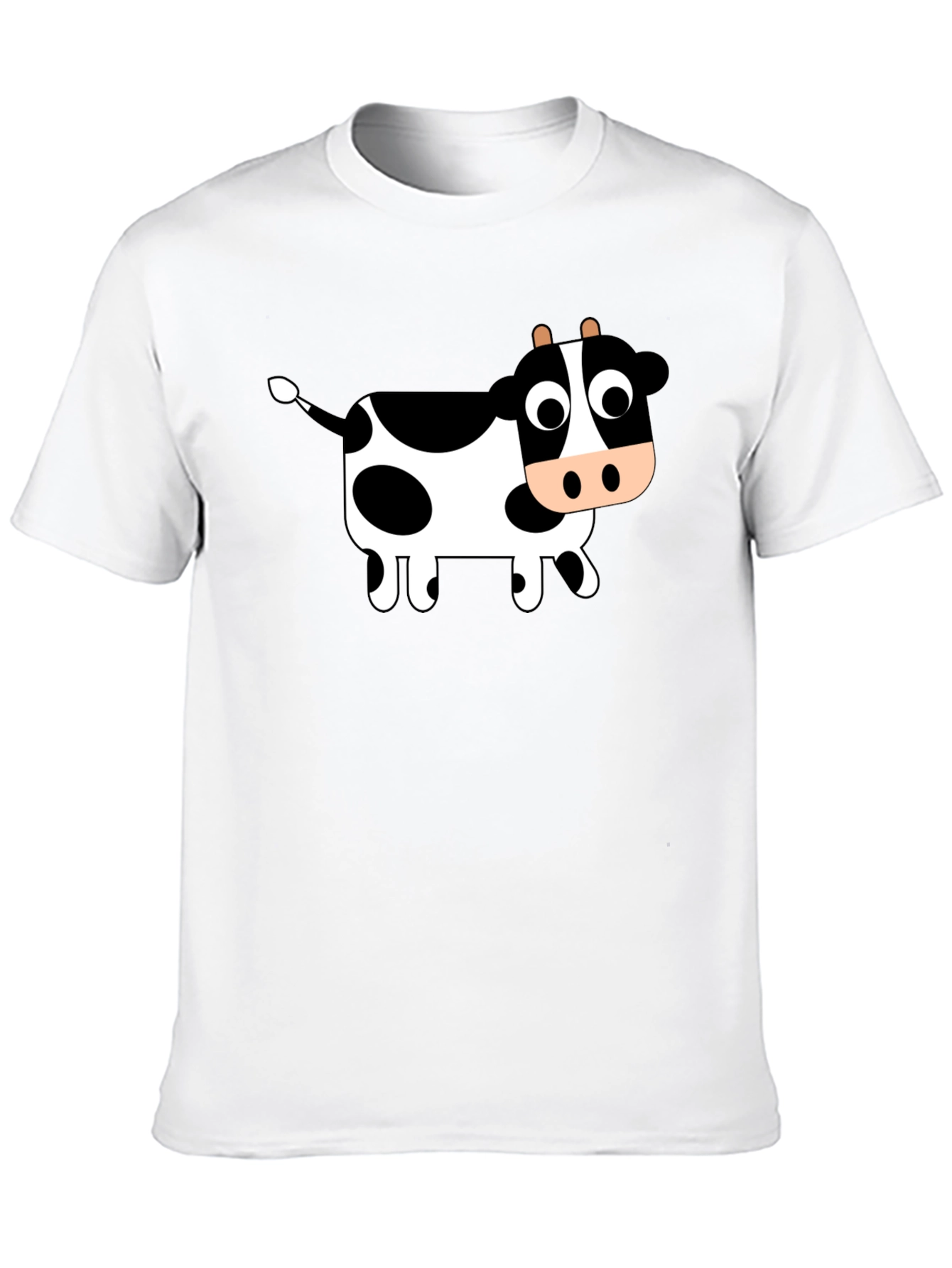 Cute Cow Graphic Black T-Shirt