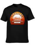 Summer Holidays Graphic Tee - Black