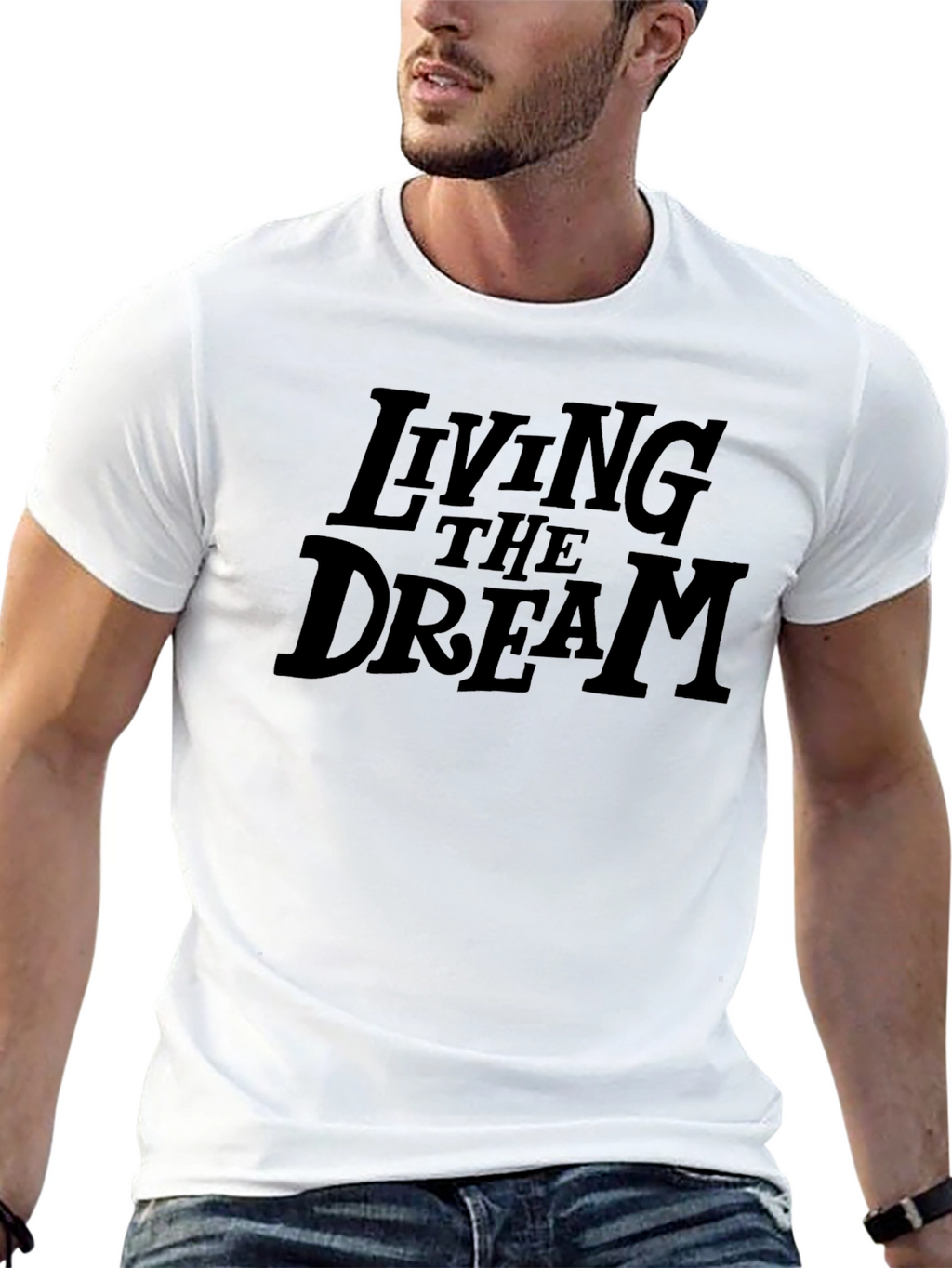 Living the Dream Graphic Tee - Soft Cotton Blend