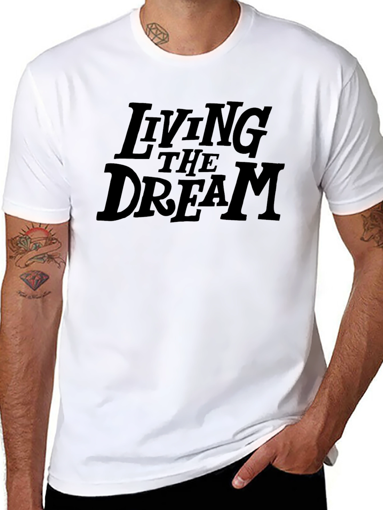 Living the Dream Graphic Tee - Soft Cotton Blend