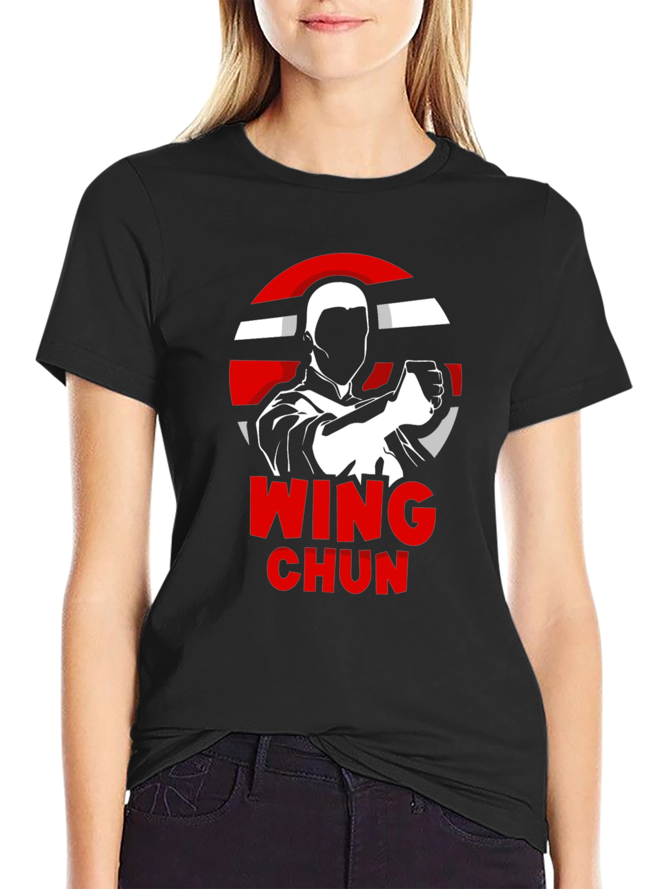 Wing Chun Black T-Shirt Martial Arts Tee