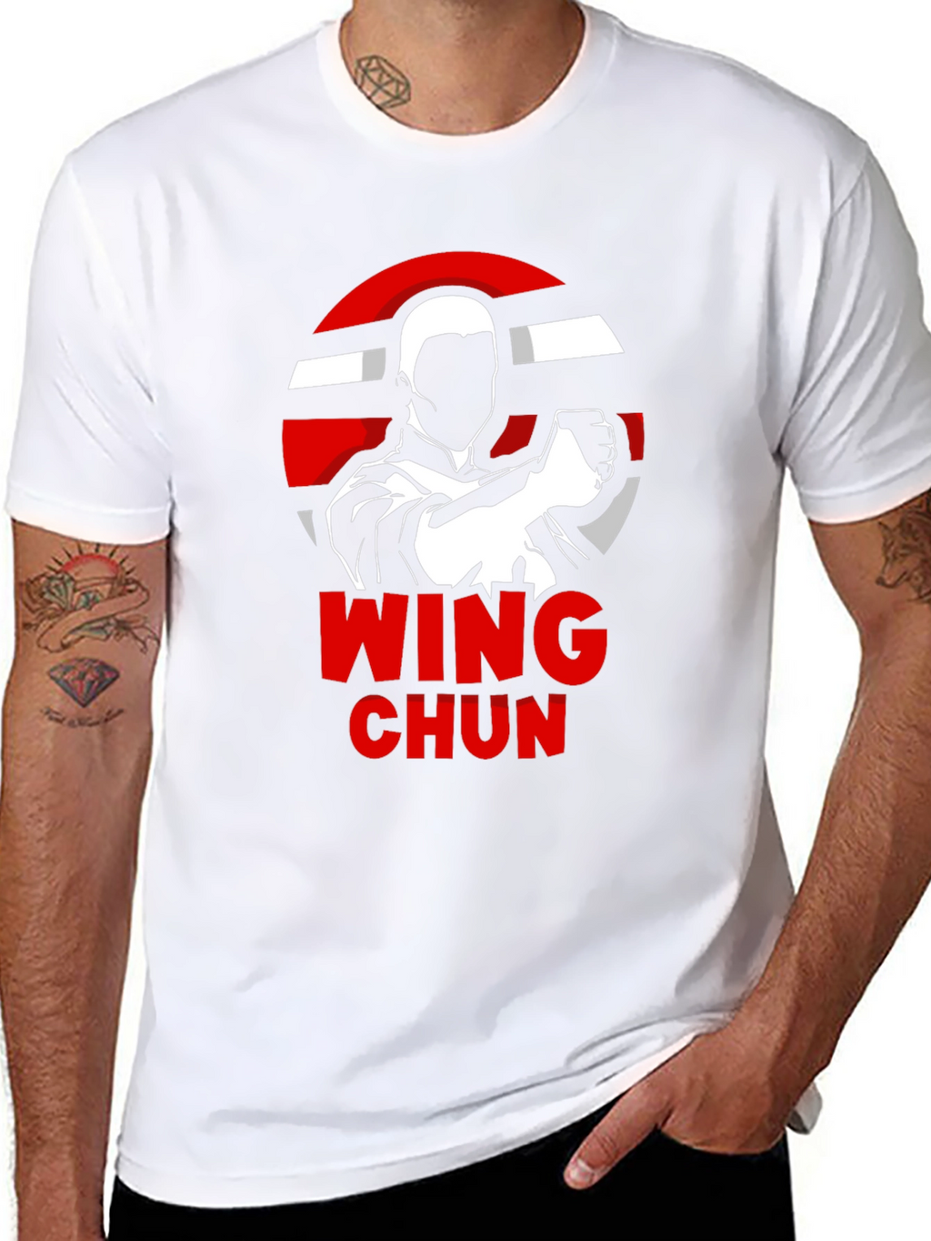 Wing Chun Black T-Shirt Martial Arts Tee