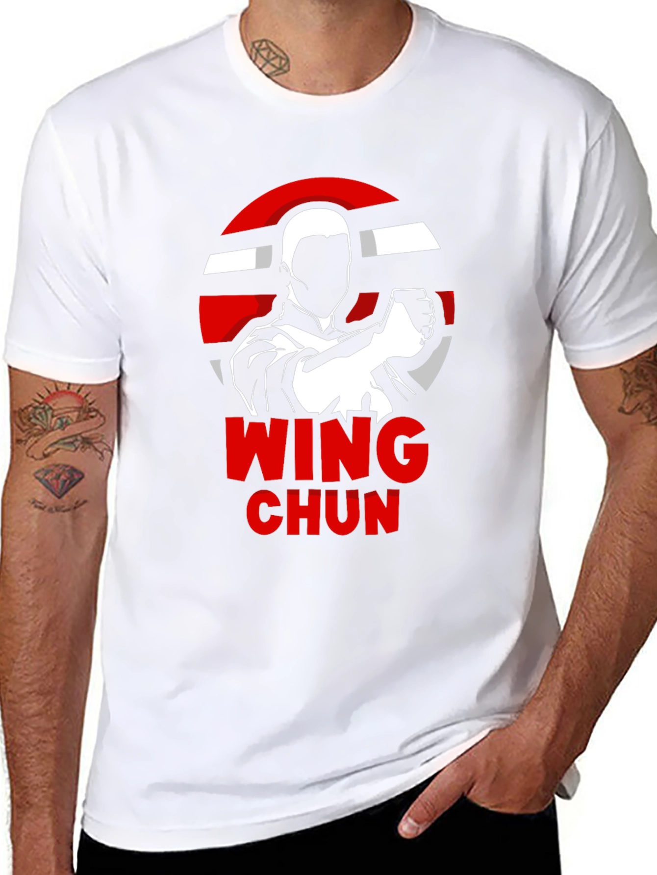 Wing Chun Black T-Shirt Martial Arts Tee