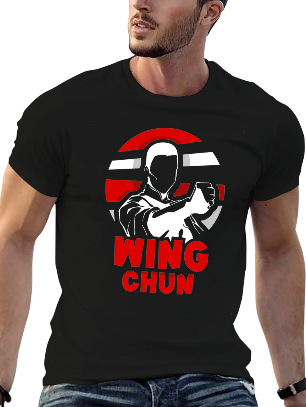 Wing Chun Black T-Shirt Martial Arts Tee
