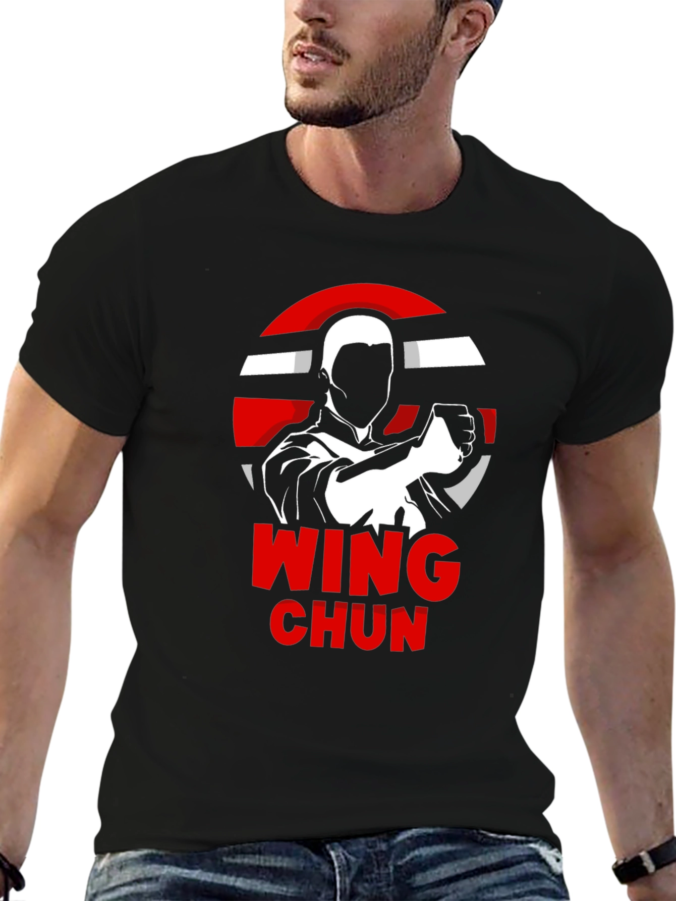 Wing Chun Black T-Shirt Martial Arts Tee