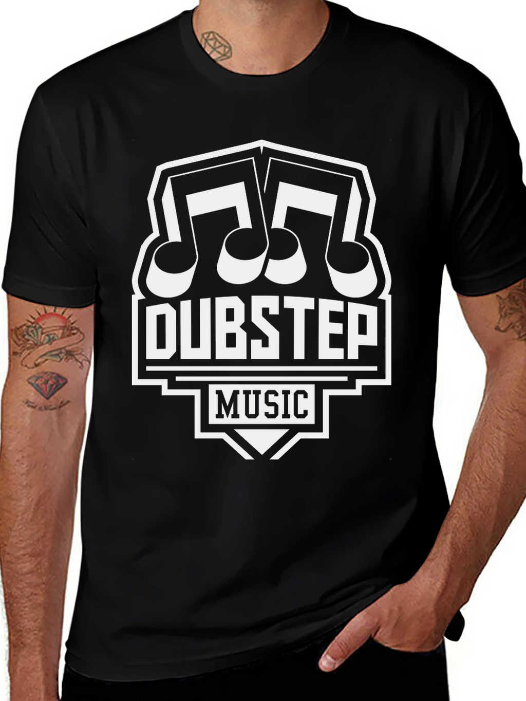 Dubstep Music Graphic Black T-Shirt