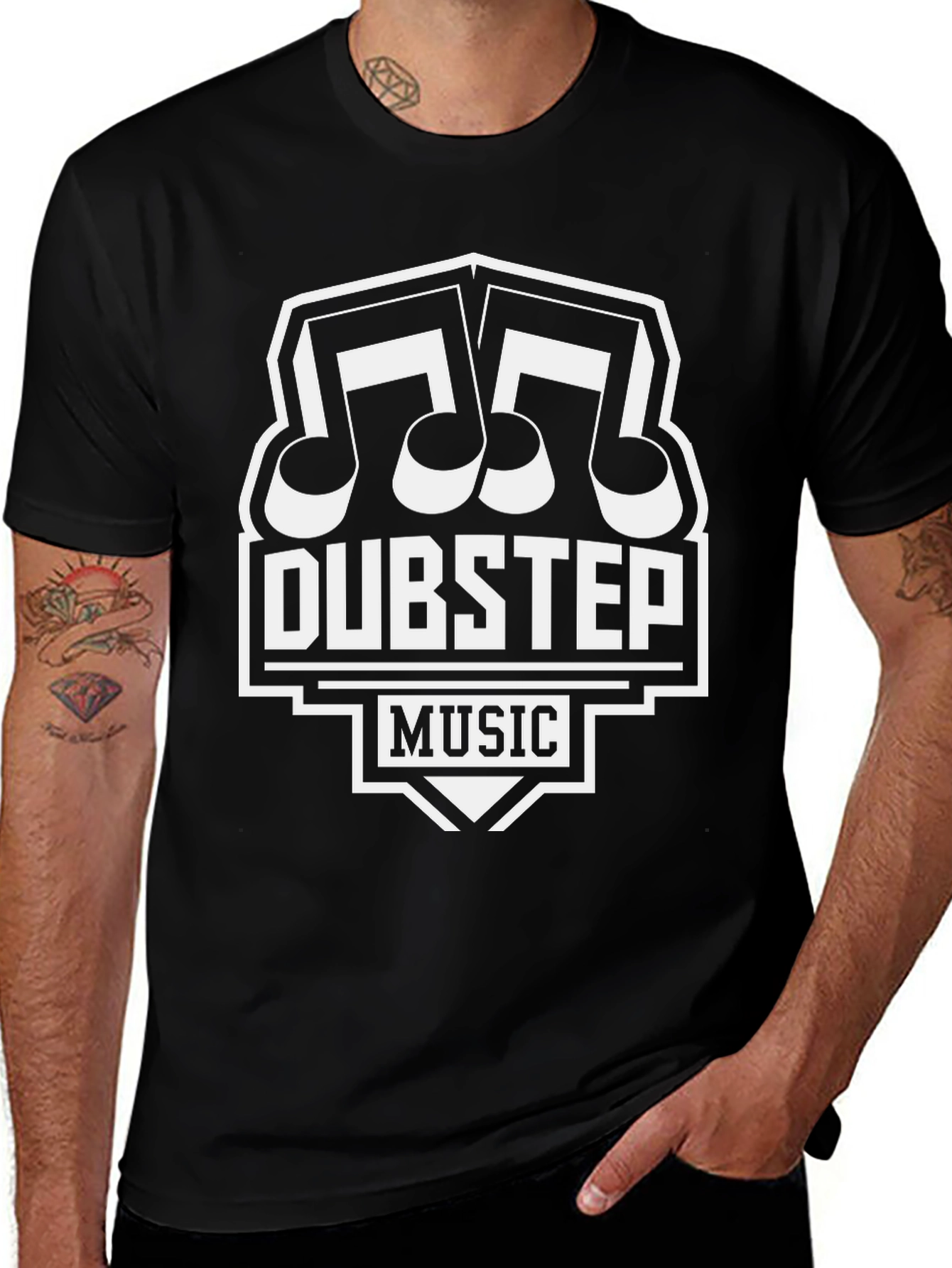Dubstep Music Graphic Black T-Shirt