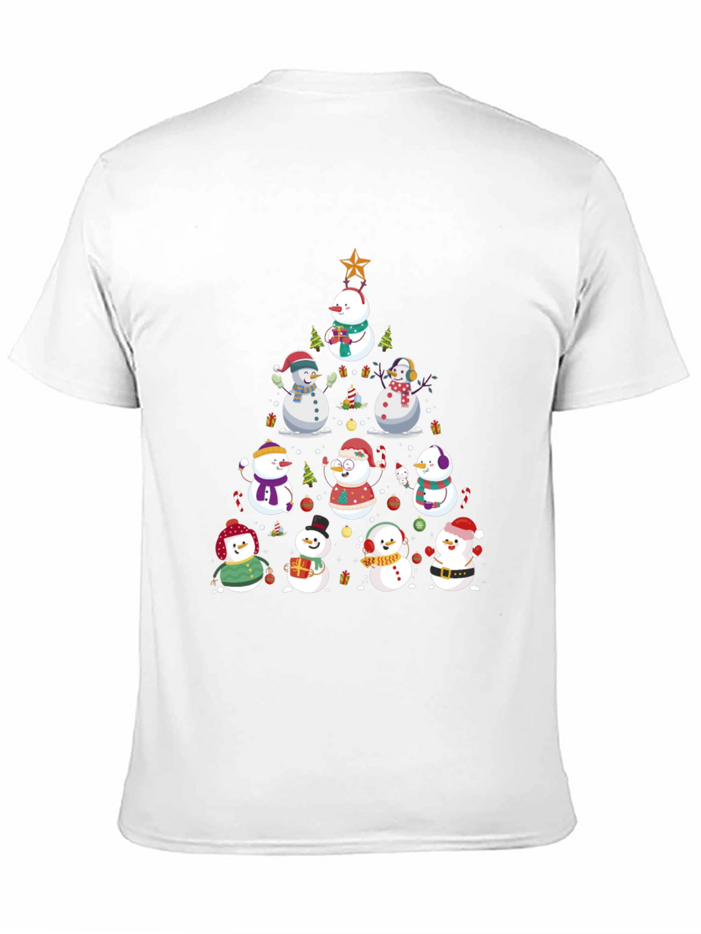 Festive Snowman Christmas Tree T-Shirt