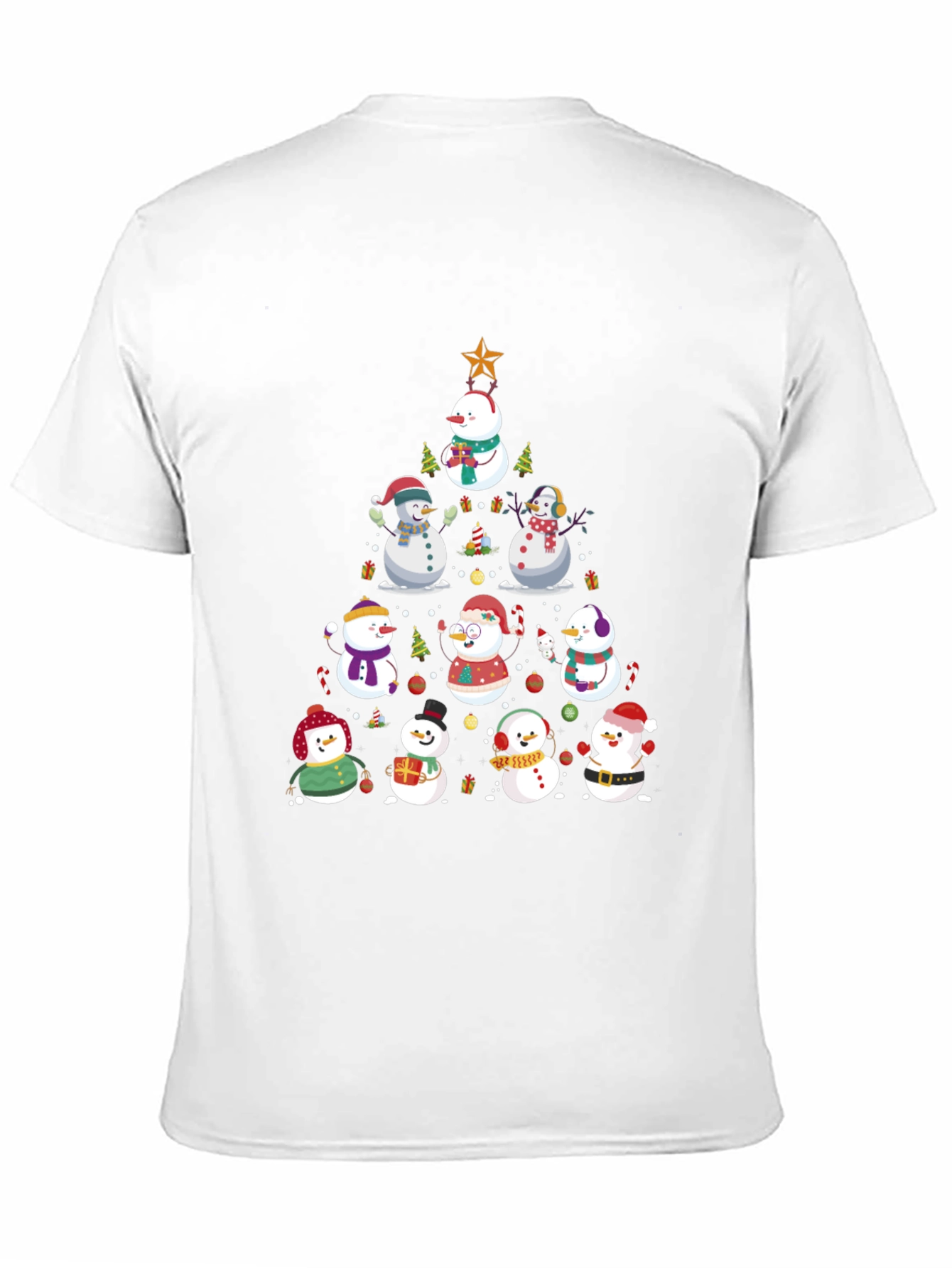 Festive Snowman Christmas Tree T-Shirt