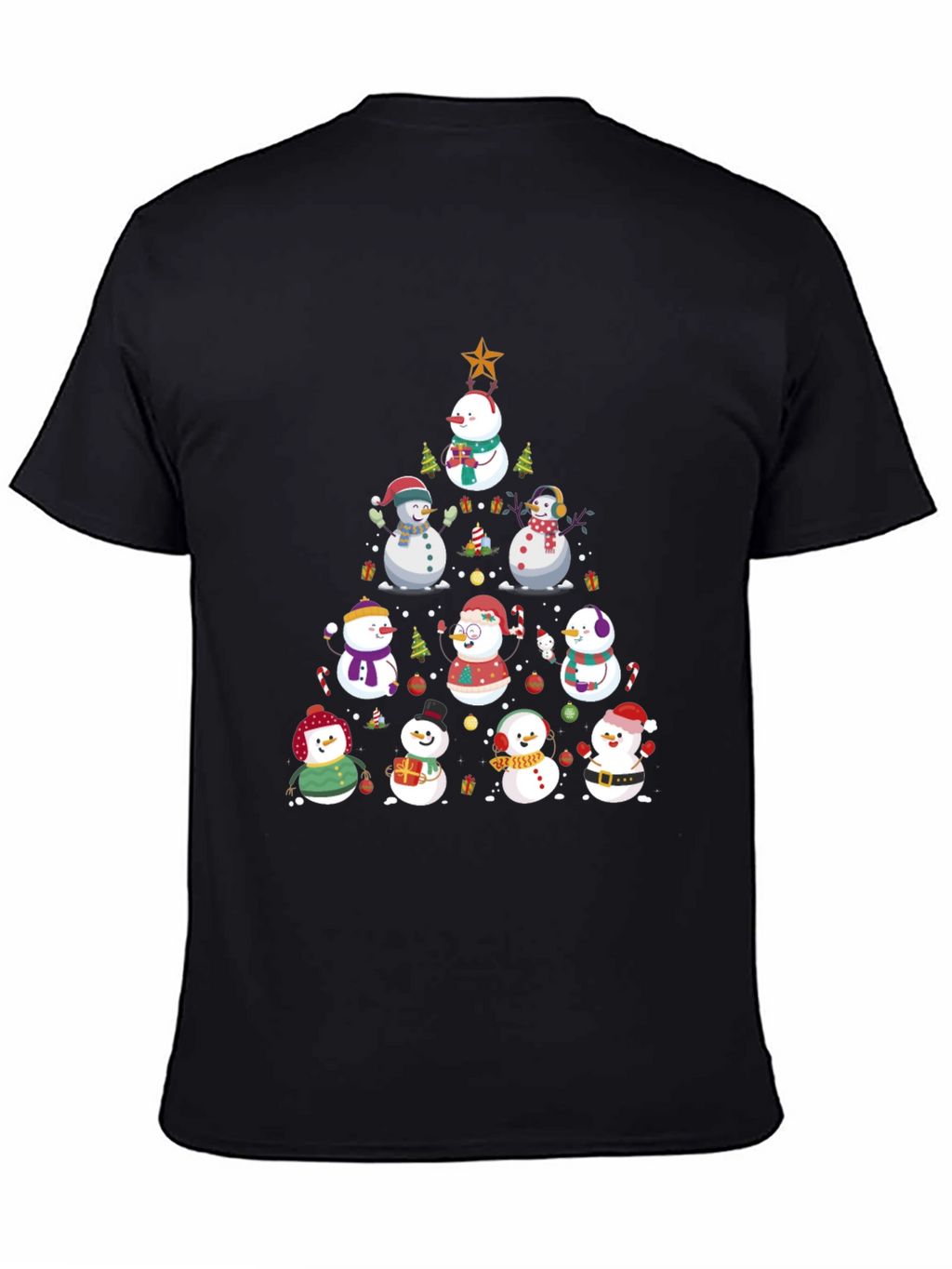 Festive Snowman Christmas Tree T-Shirt
