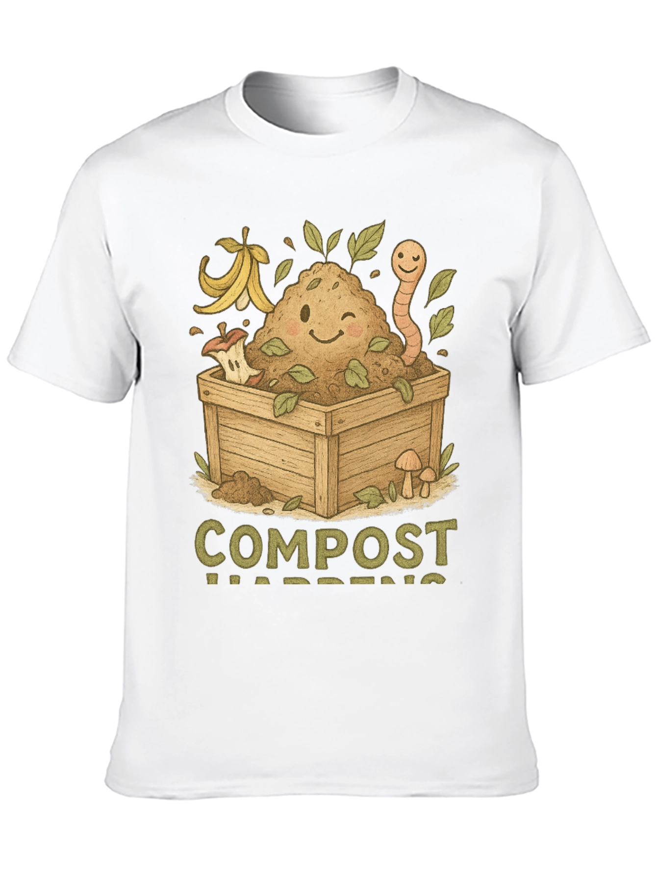 Compost Happens T-Shirt - Earth Friendly Tee