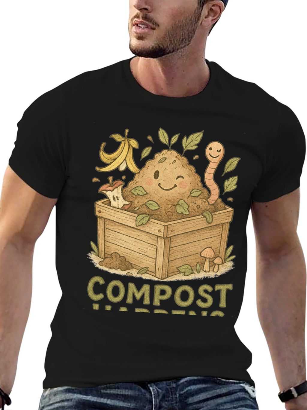Compost Happens T-Shirt - Earth Friendly Tee