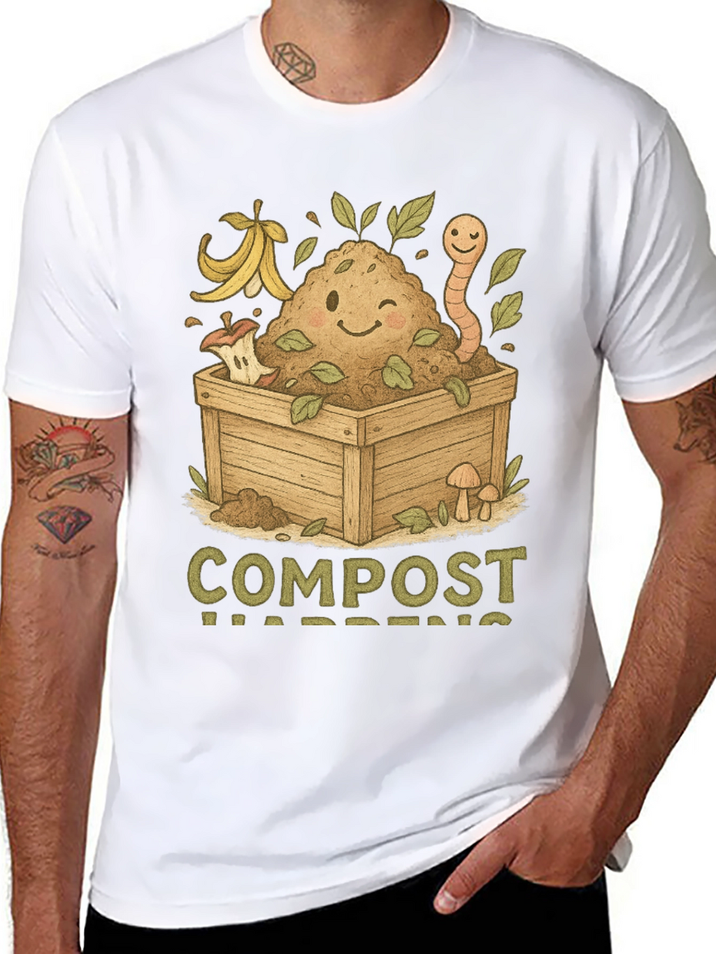 Compost Happens T-Shirt - Earth Friendly Tee