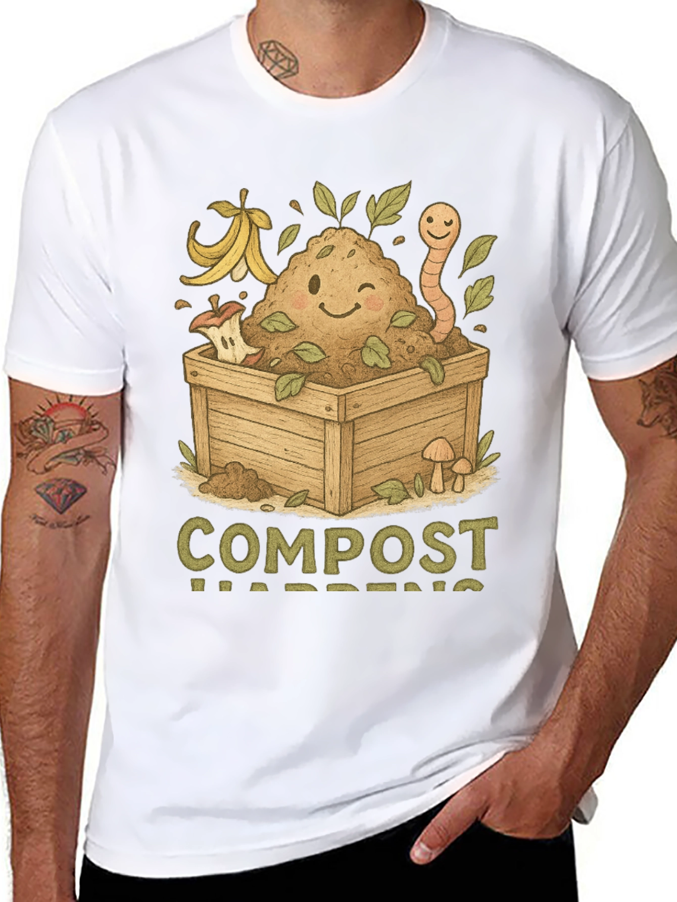 Compost Happens T-Shirt - Earth Friendly Tee