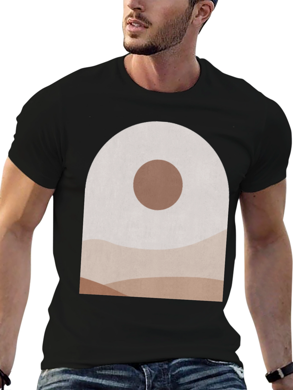 Abstract Landscape Graphic Tee - Modern Art T-Shirt