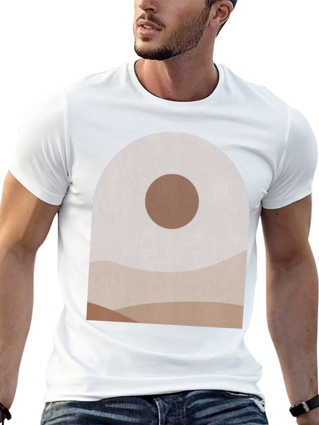 Abstract Landscape Graphic Tee - Modern Art T-Shirt
