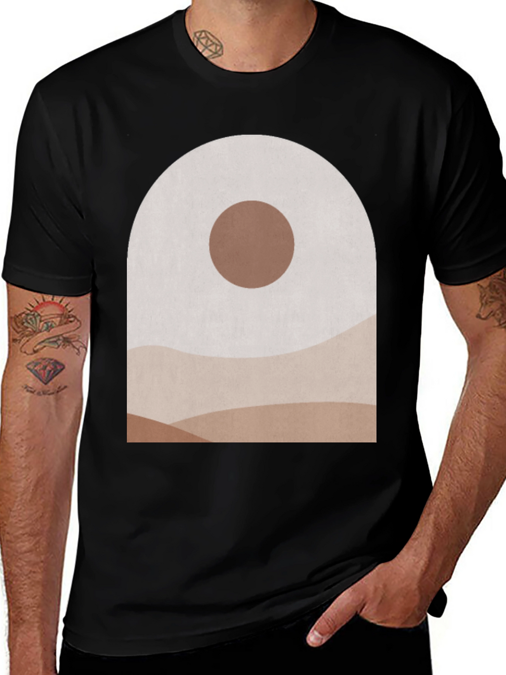 Abstract Landscape Graphic Tee - Modern Art T-Shirt
