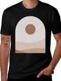 Abstract Landscape Graphic Tee - Modern Art T-Shirt