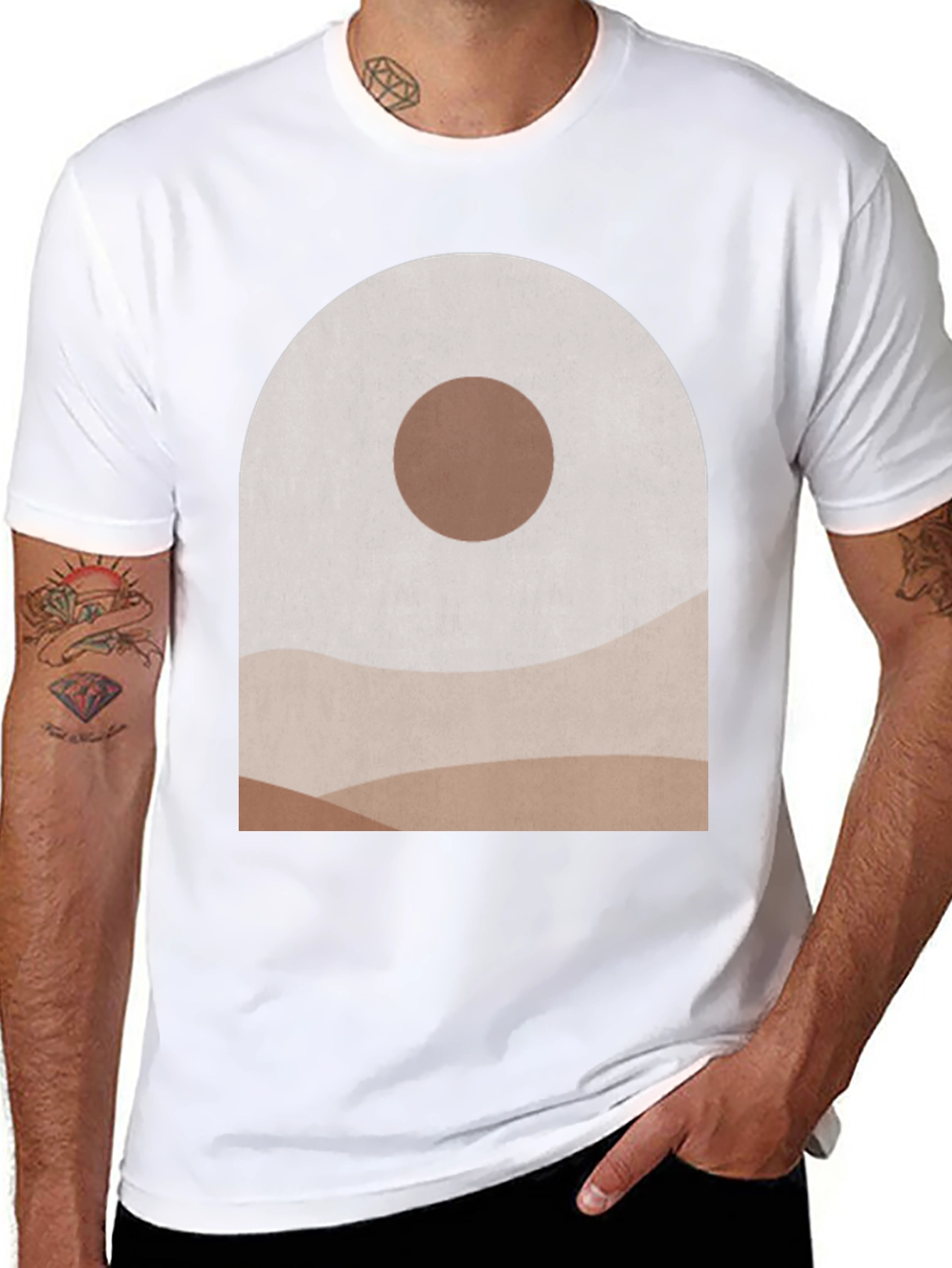 Abstract Landscape Graphic Tee - Modern Art T-Shirt