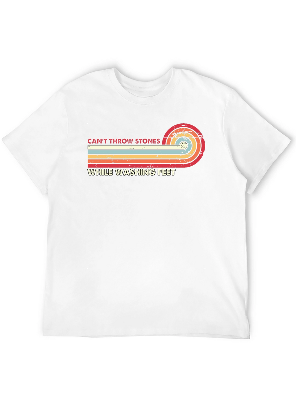 Retro Cant Throw Stones Graphic Tee