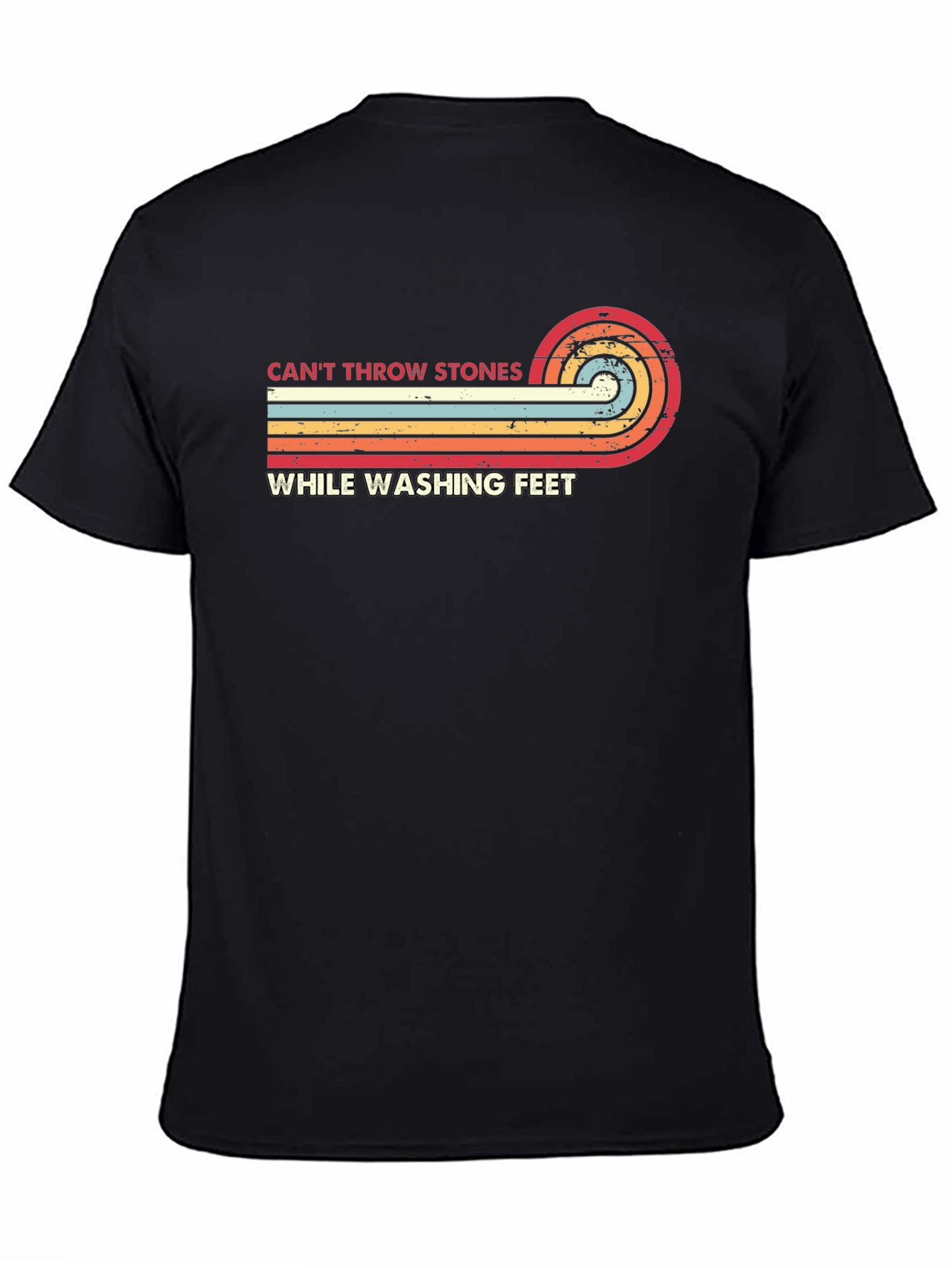 Retro Cant Throw Stones Graphic Tee