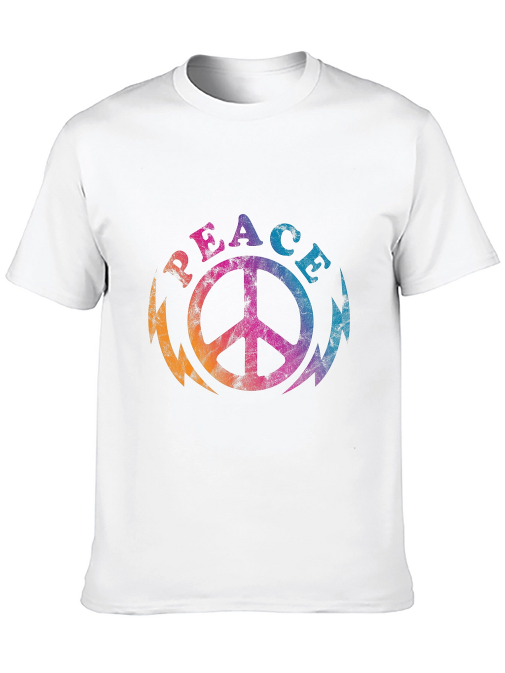 Retro Peace Sign Graphic Tee - Black T-Shirt