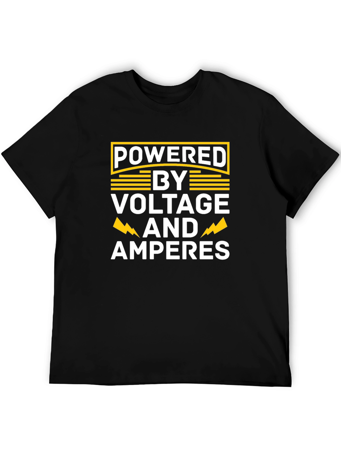 Powered by Voltage and Amperes Electrician T-Shirt