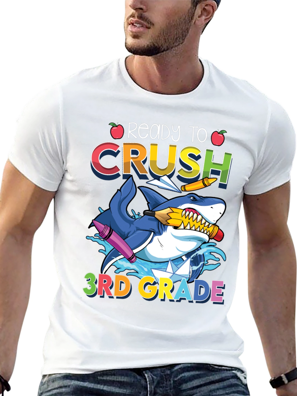 Ready to Crush 3rd Grade Shark T-Shirt