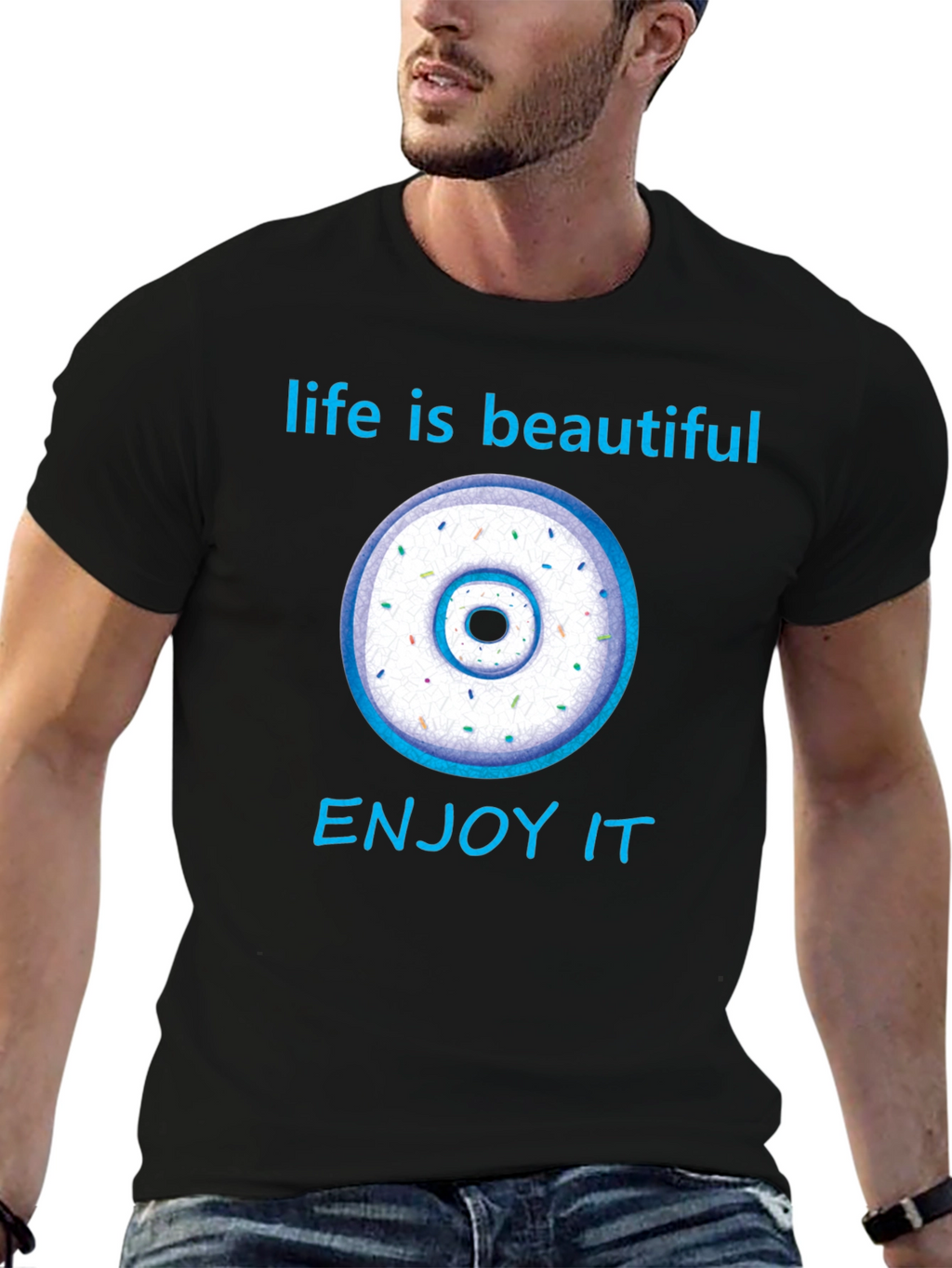 Life is Beautiful Donut Graphic Tee