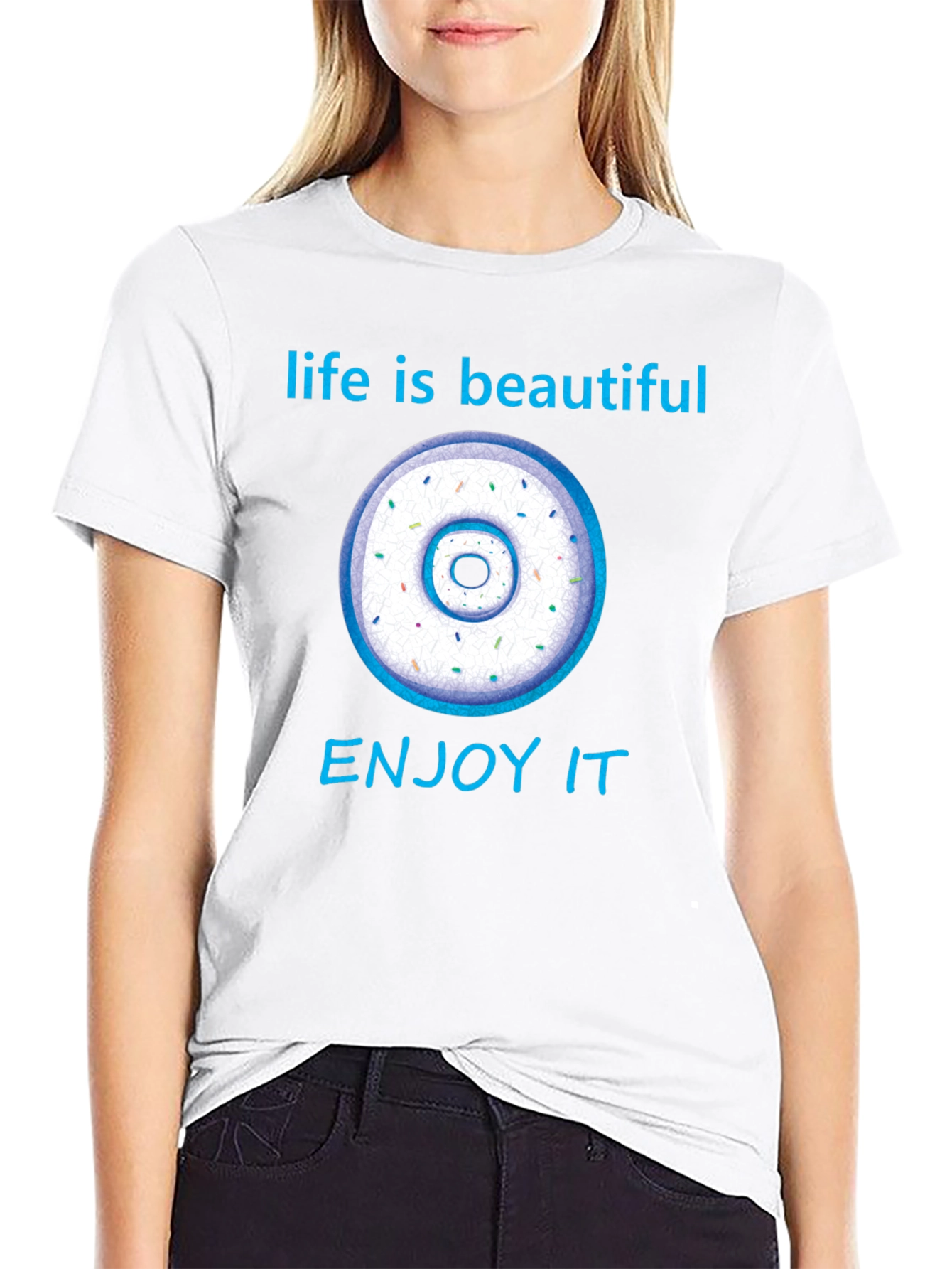 Life is Beautiful Donut Graphic Tee
