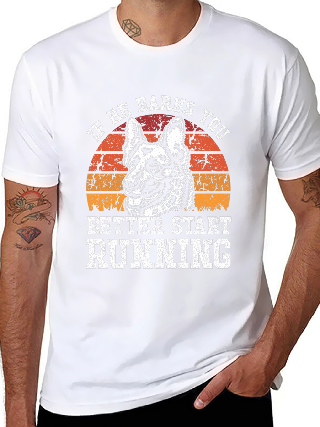 If He Barks You Better Start Running T-Shirt