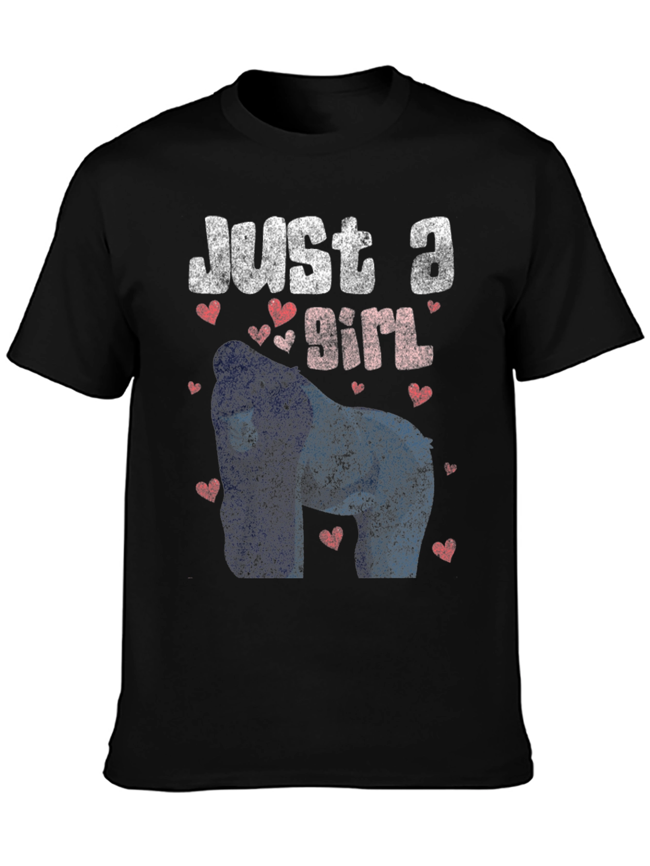 Just A Girl Gorilla Heart T-Shirt