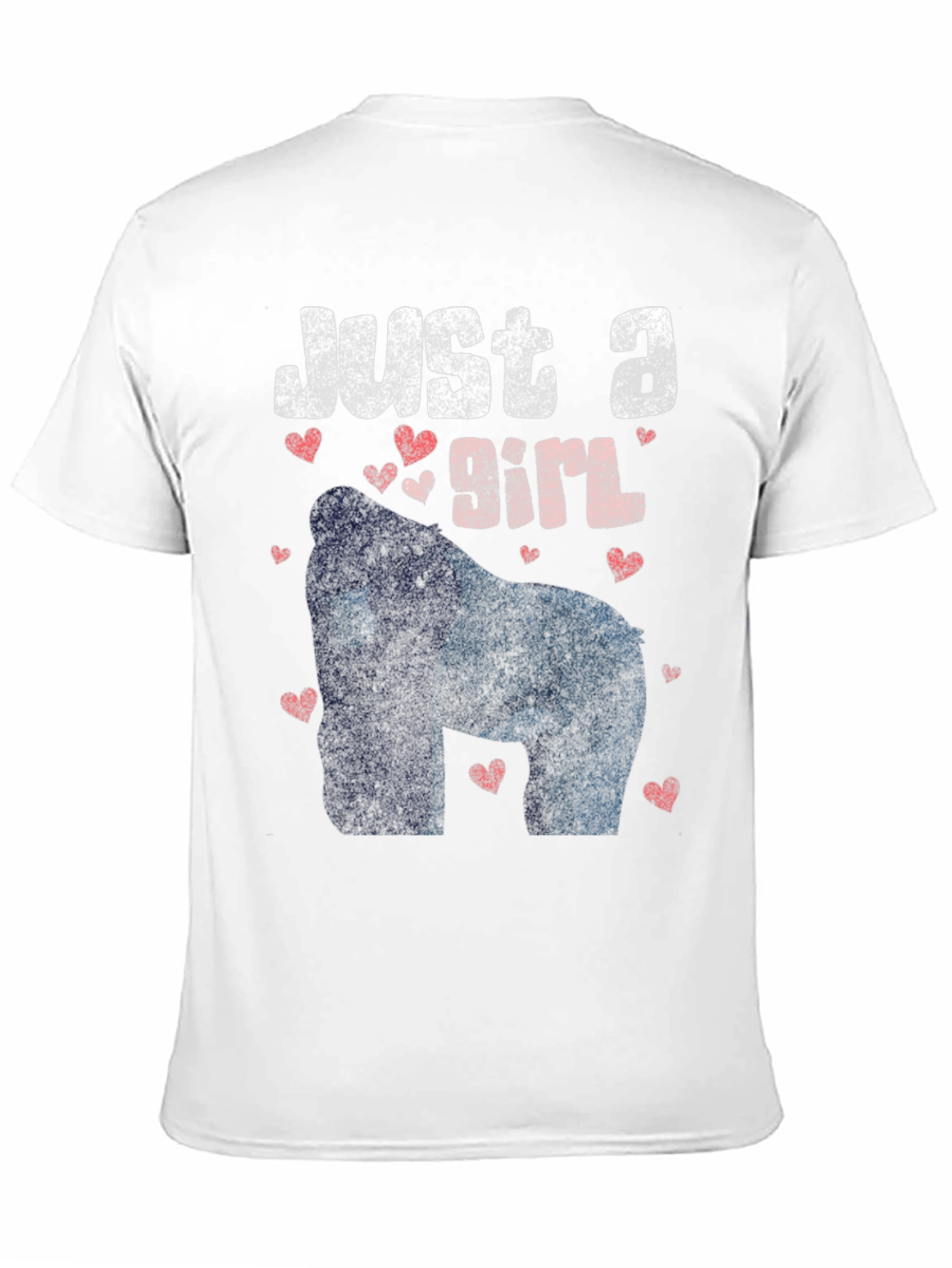 Just A Girl Gorilla Heart T-Shirt