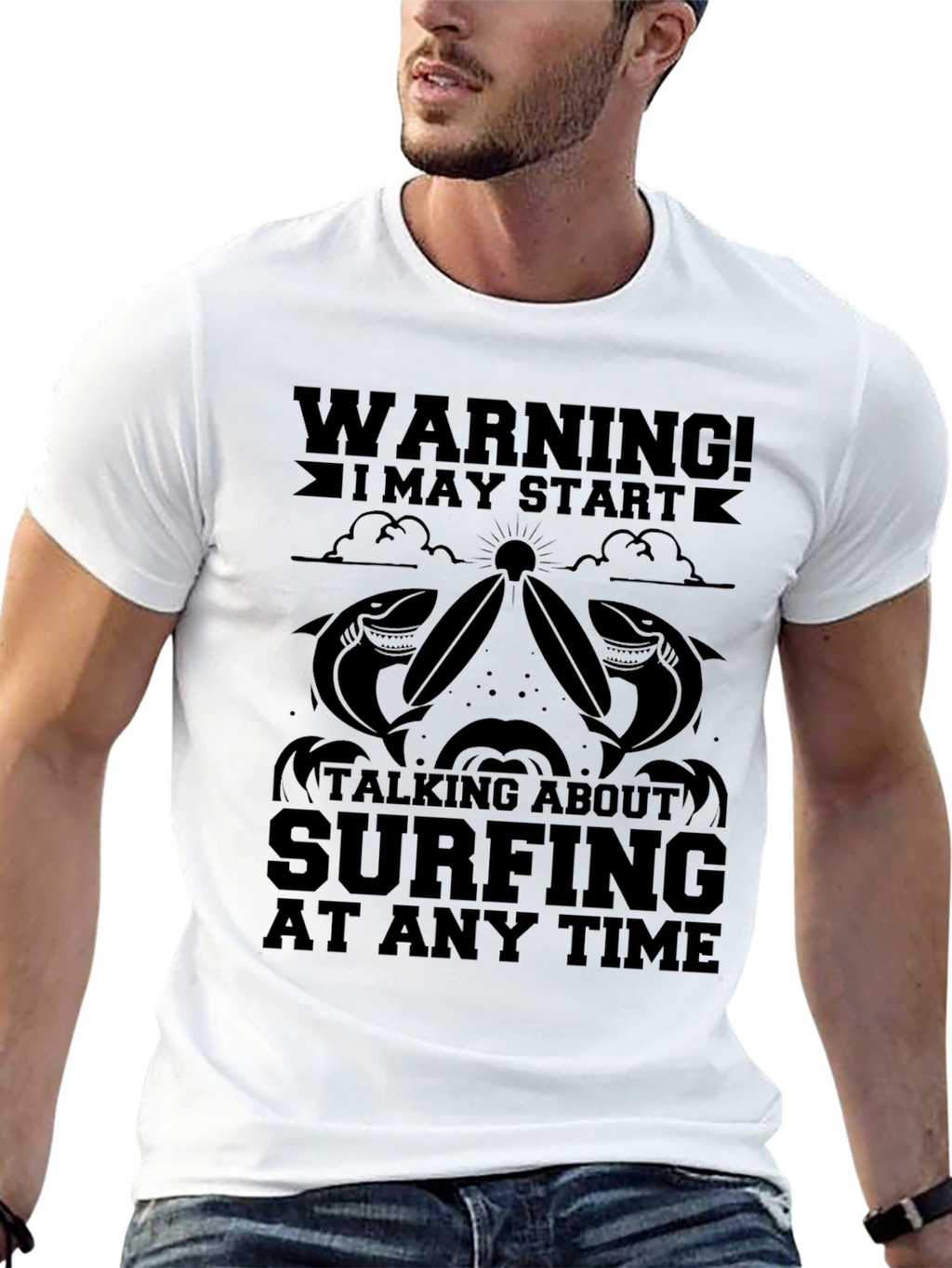 Warning Surfing T-Shirt