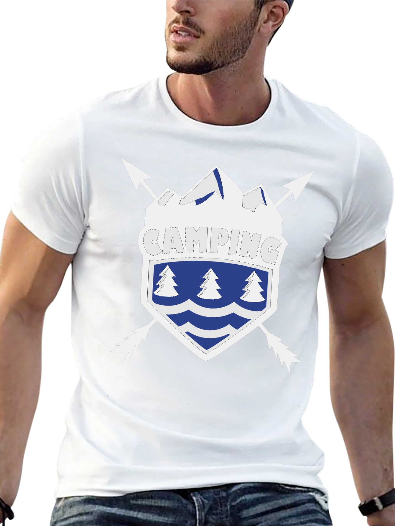 Camping Shield Graphic Tee - Adventure Ready