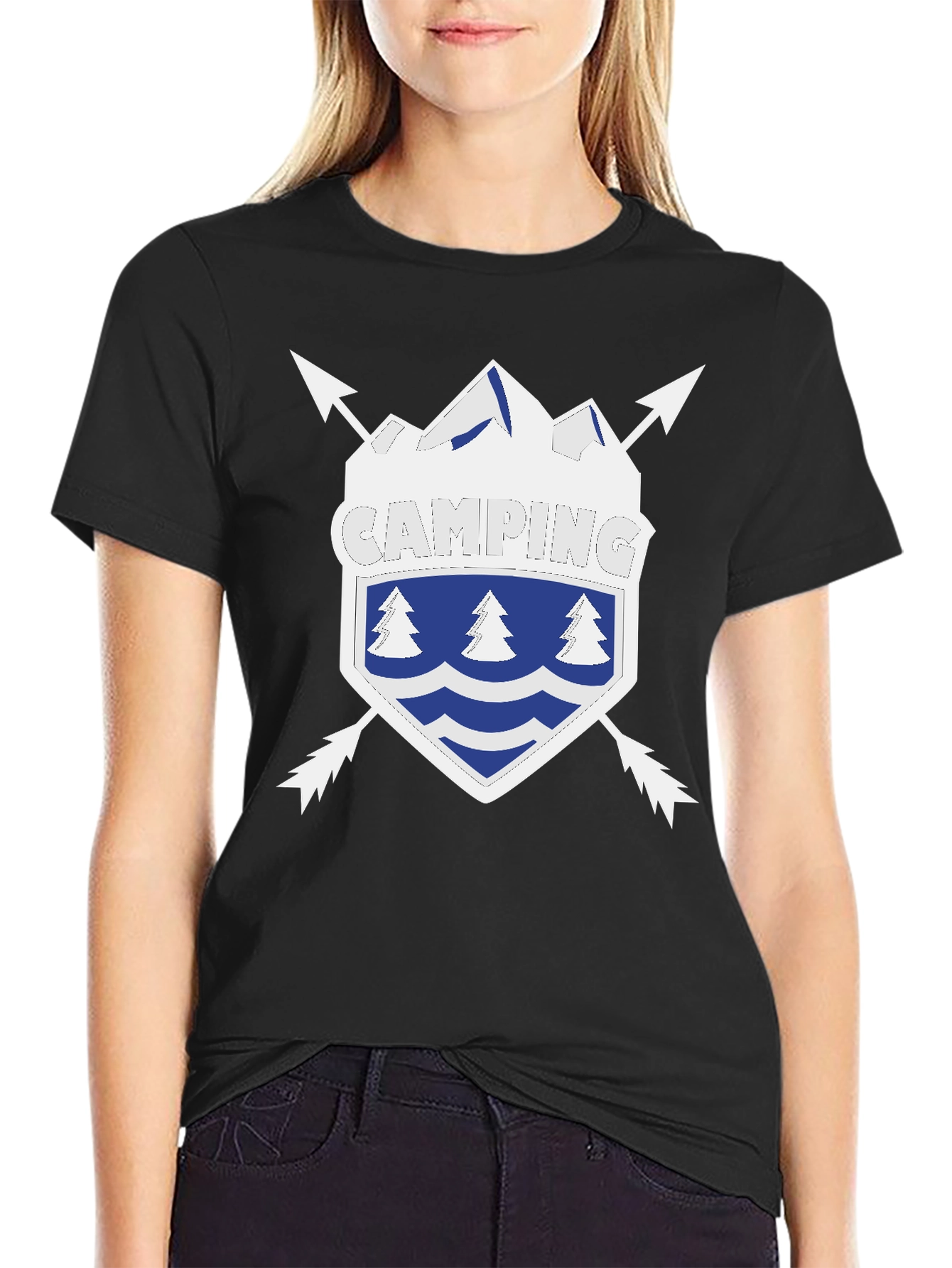 Camping Shield Graphic Tee - Adventure Ready