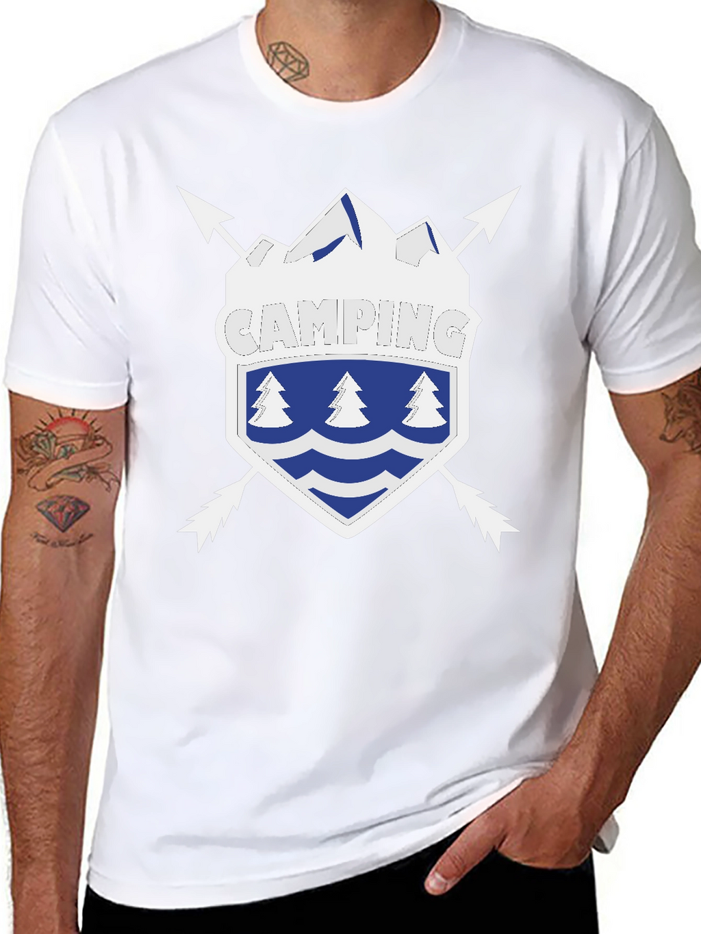 Camping Shield Graphic Tee - Adventure Ready
