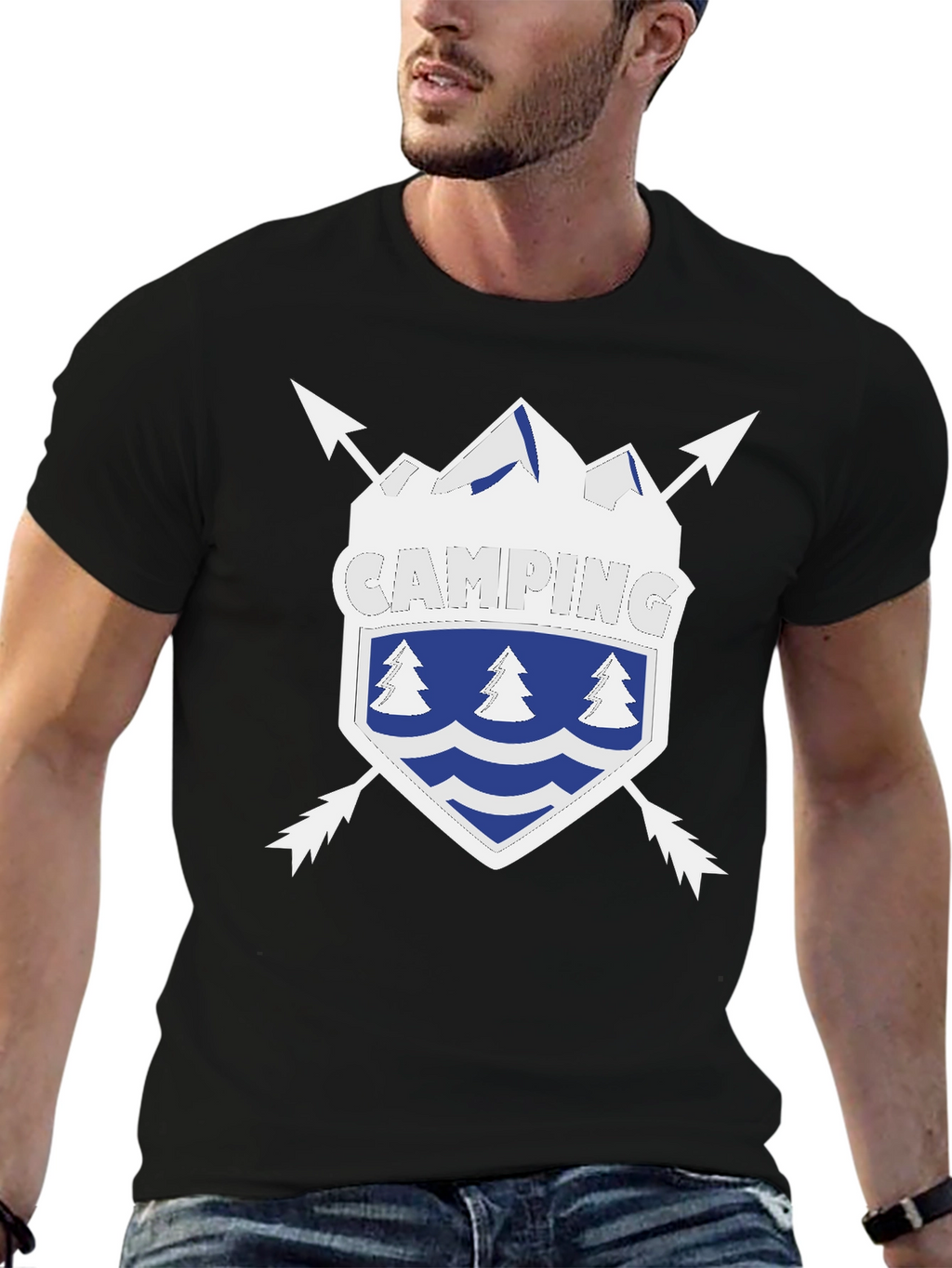 Camping Shield Graphic Tee - Adventure Ready