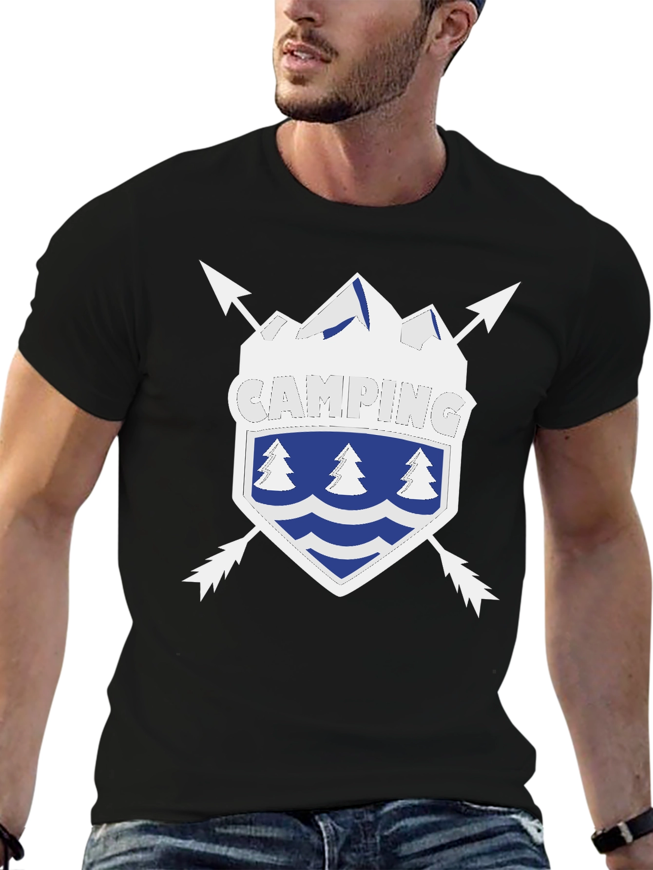 Camping Shield Graphic Tee - Adventure Ready