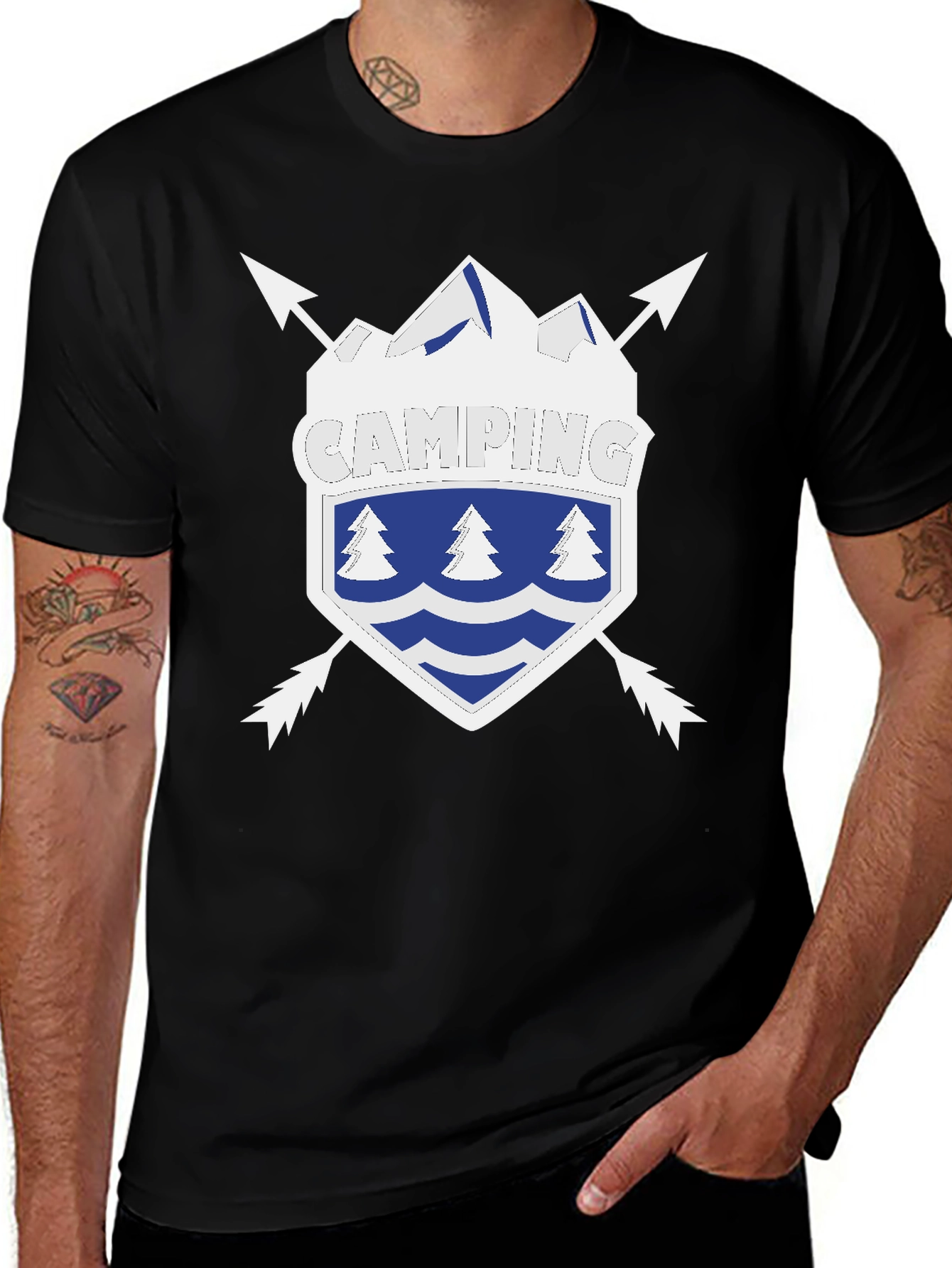 Camping Shield Graphic Tee - Adventure Ready