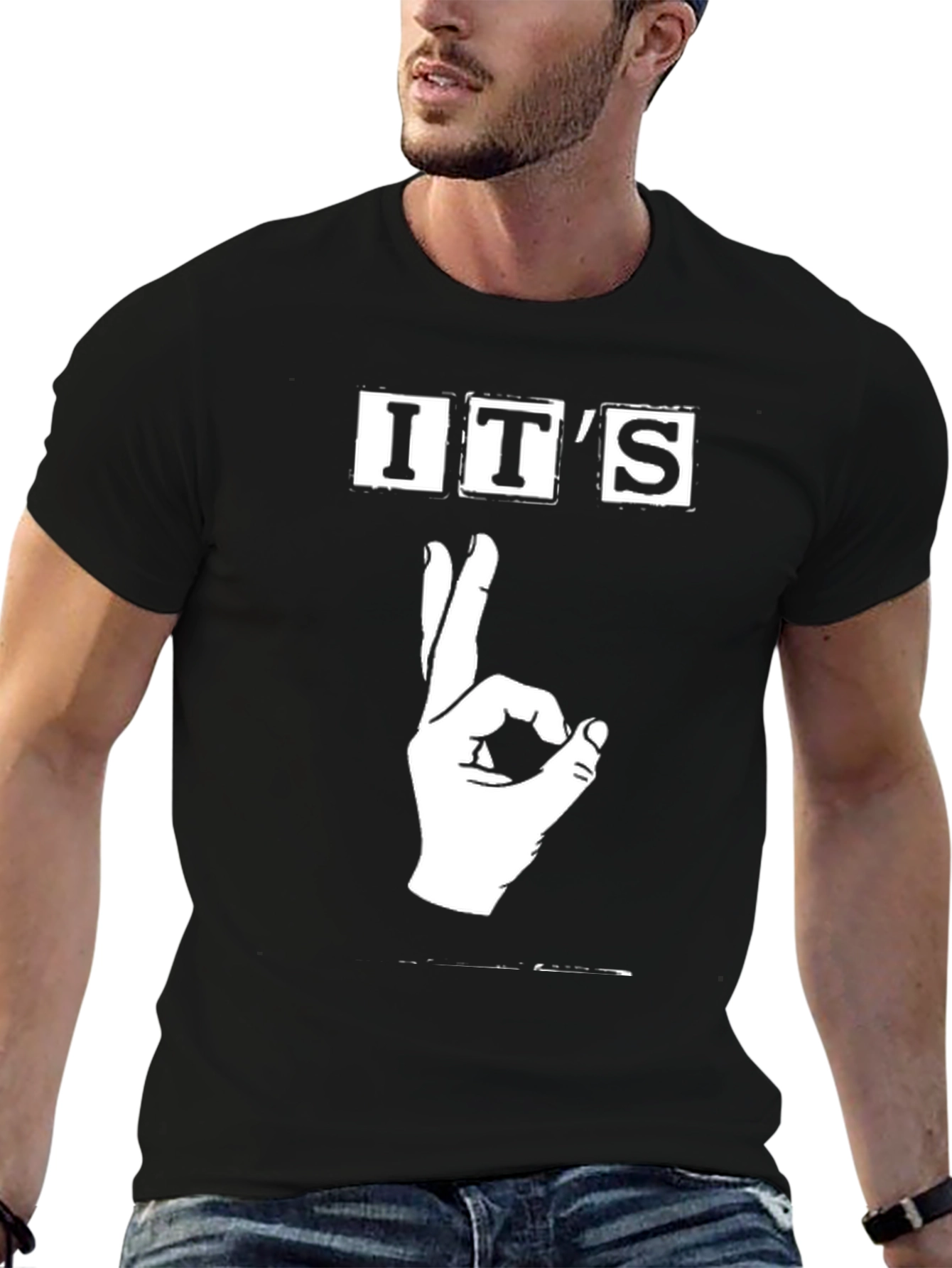 Its Okay T-Shirt - Black Graphic Tee