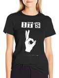 Its Okay T-Shirt - Black Graphic Tee