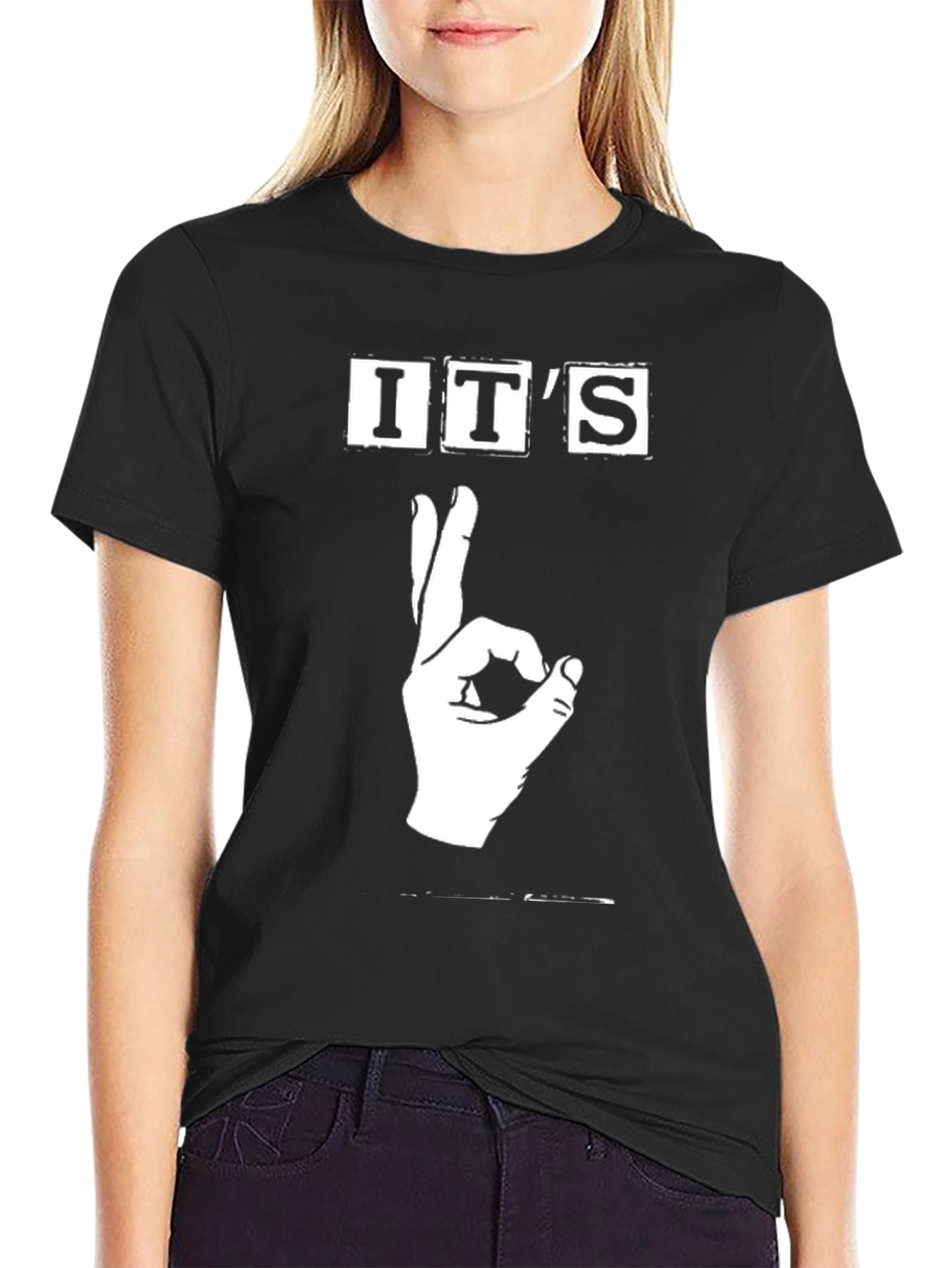 Its Okay T-Shirt - Black Graphic Tee