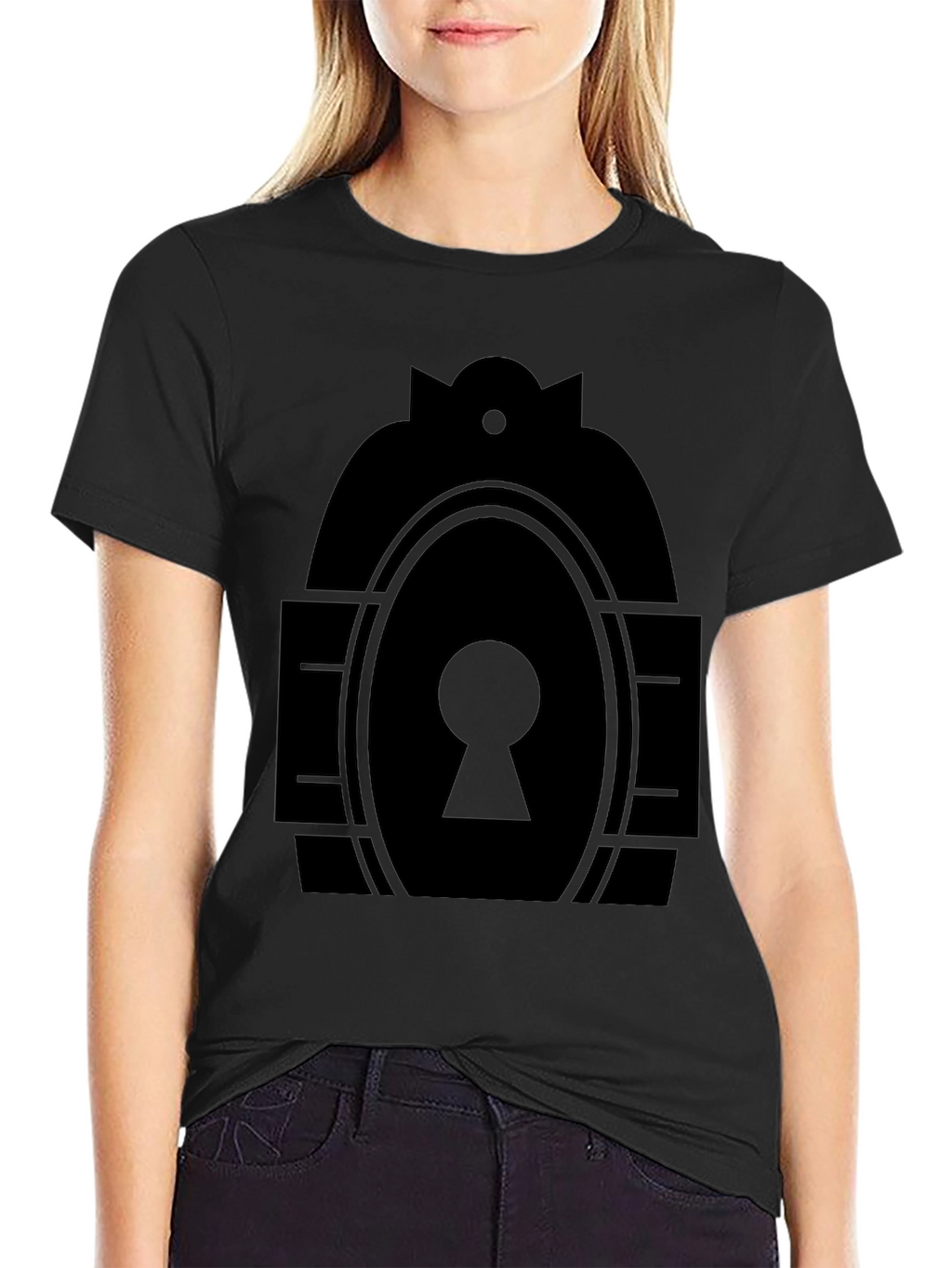 Keyhole Graphic Tee - Modern Minimalist Design